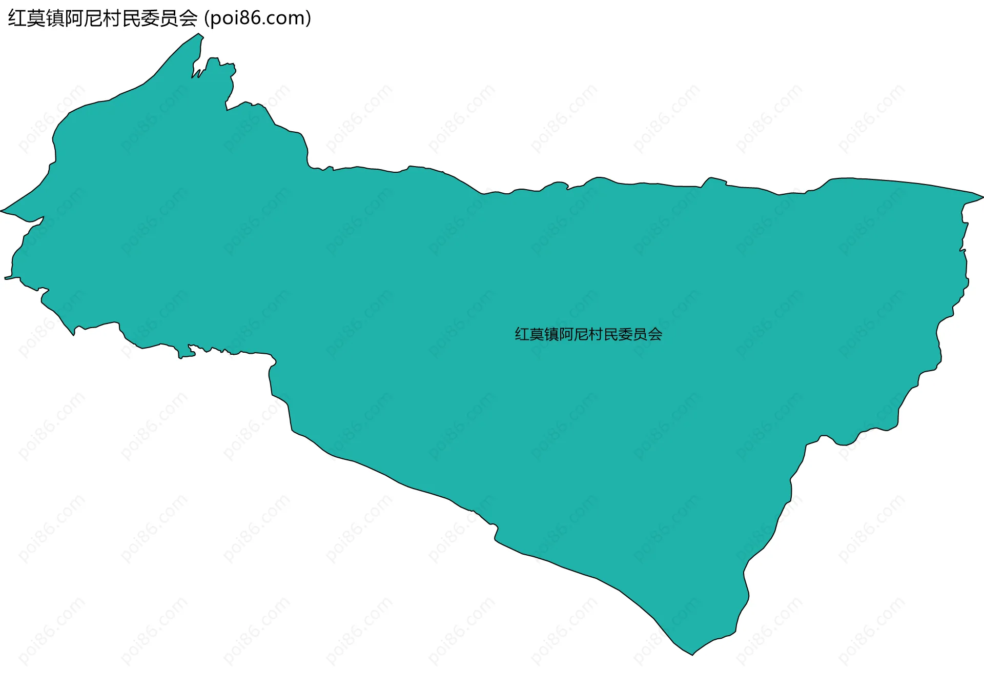 红莫镇阿尼村民委员会边界地图