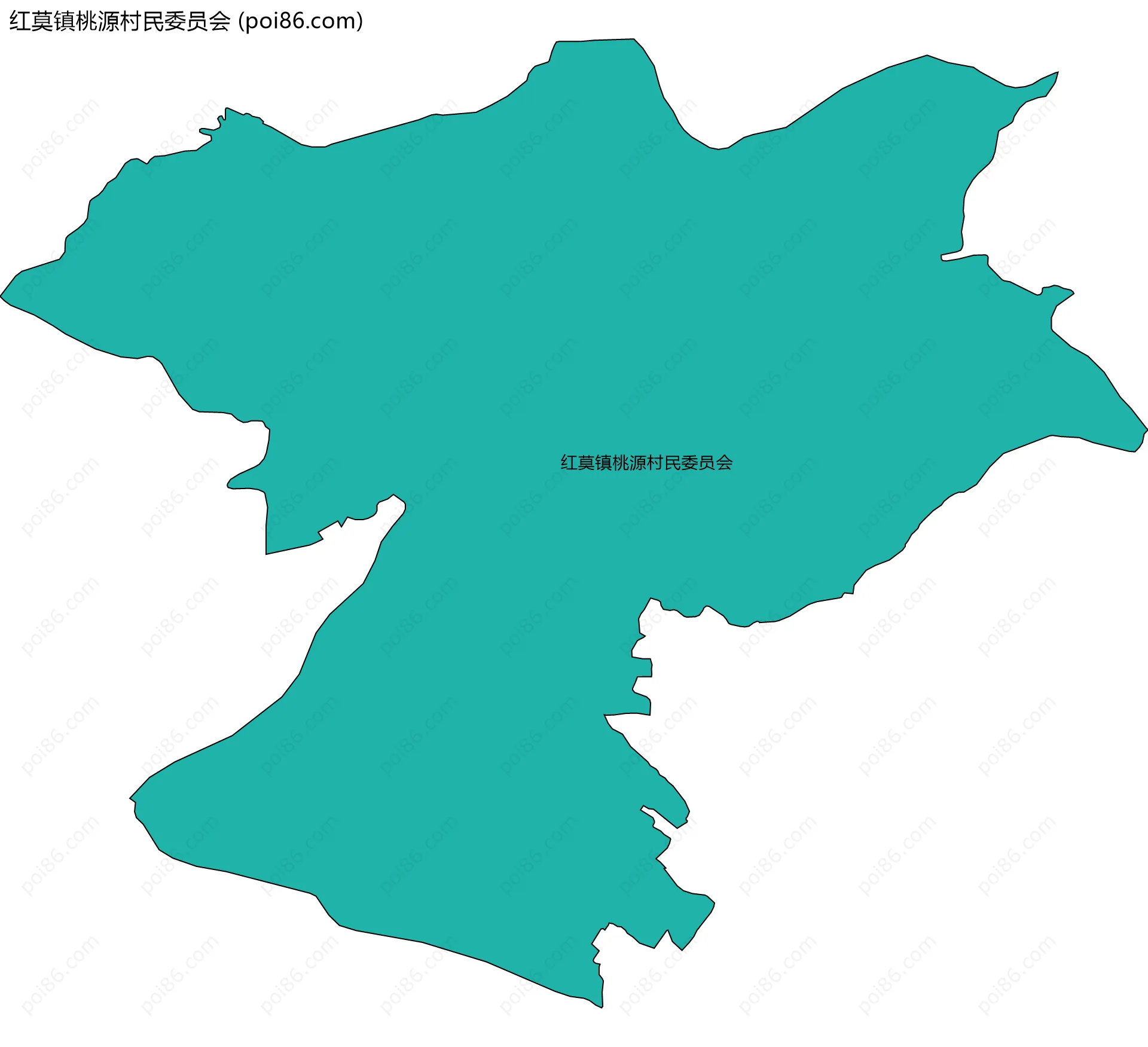 红莫镇桃源村民委员会边界地图