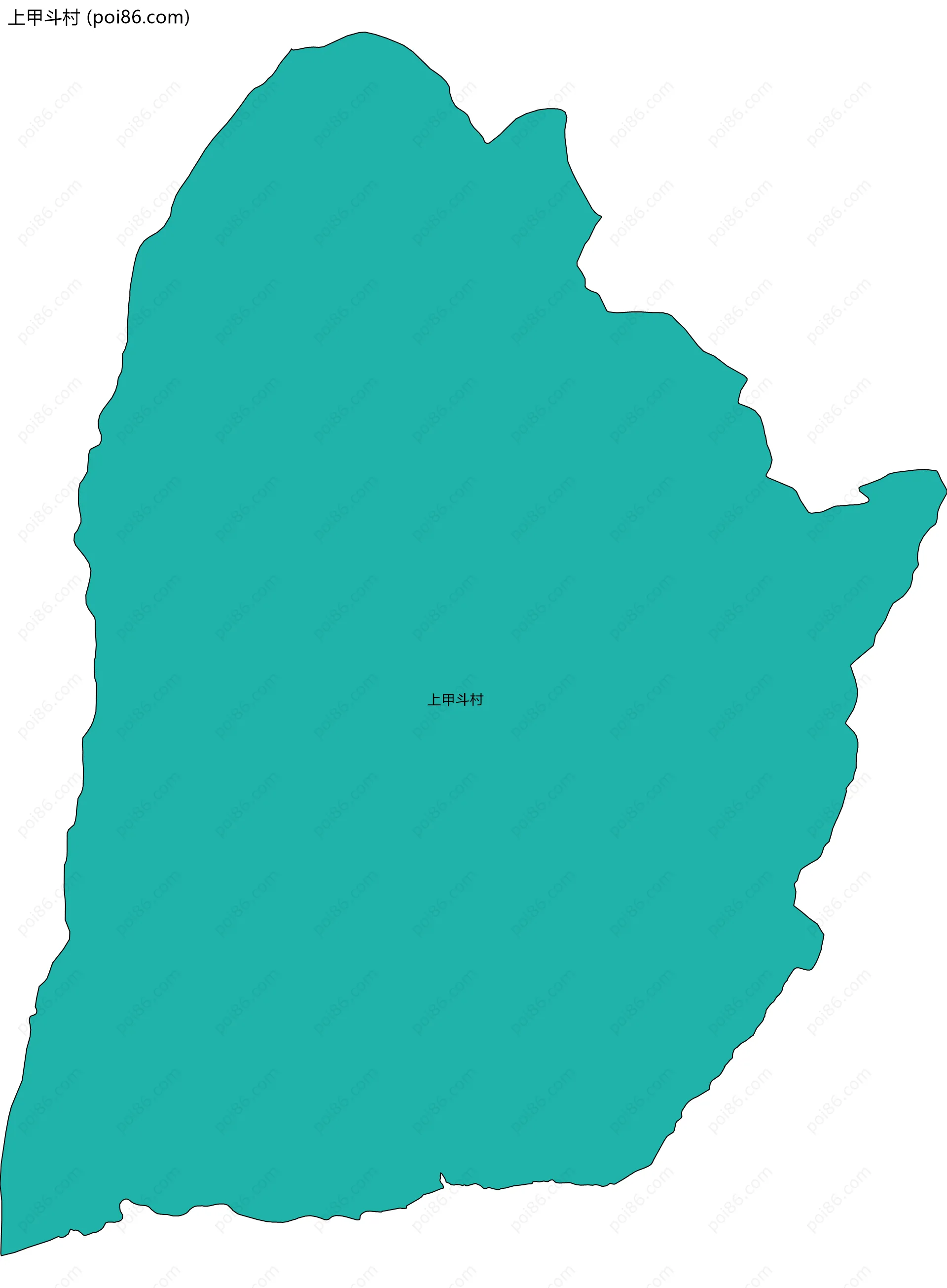 上甲斗村边界地图