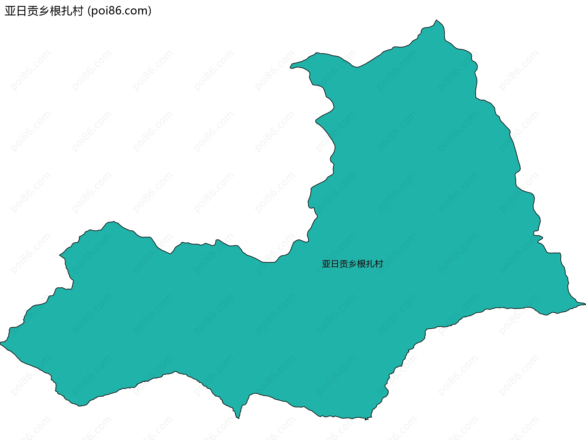 亚日贡乡根扎村边界地图