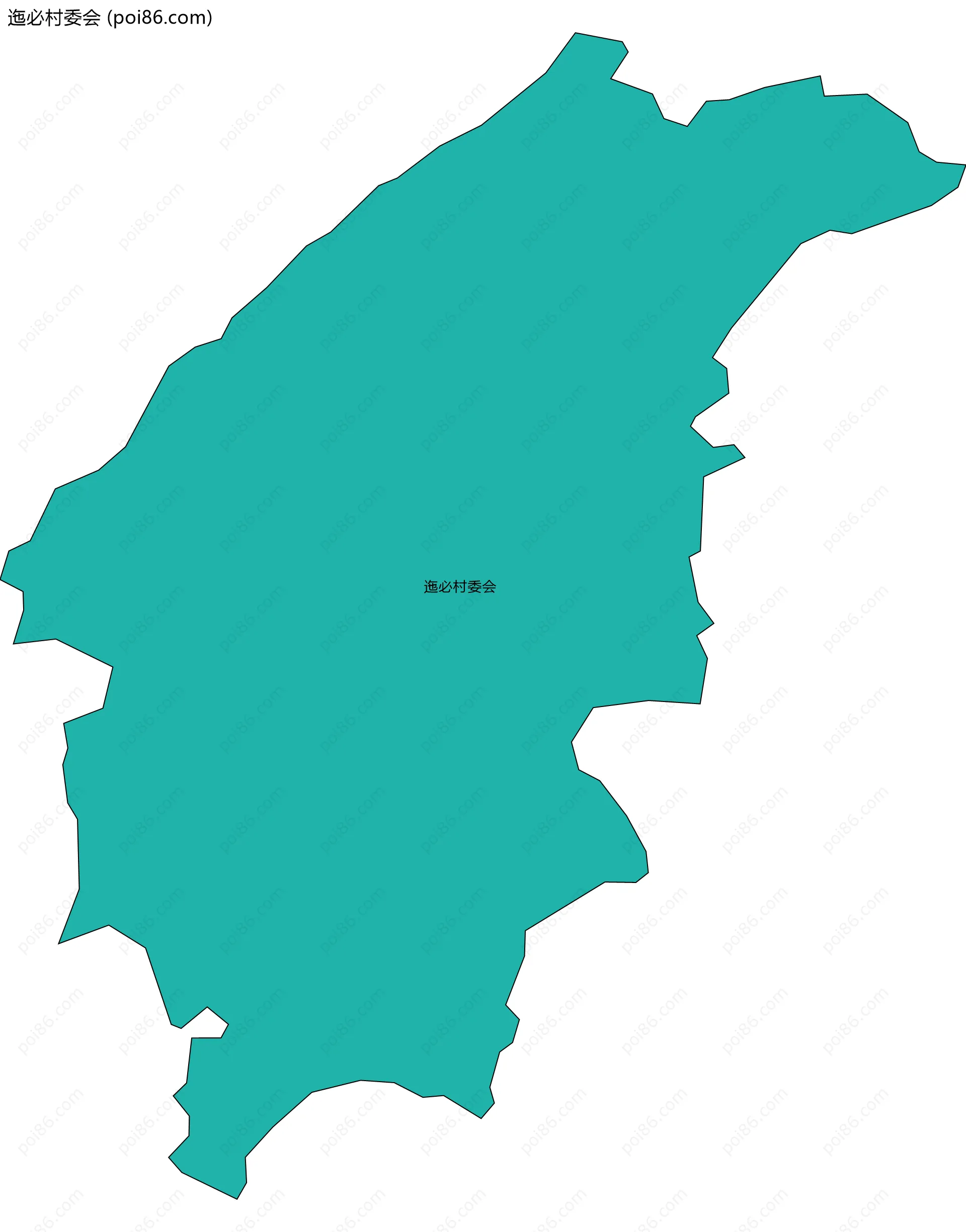迤必村委会边界地图