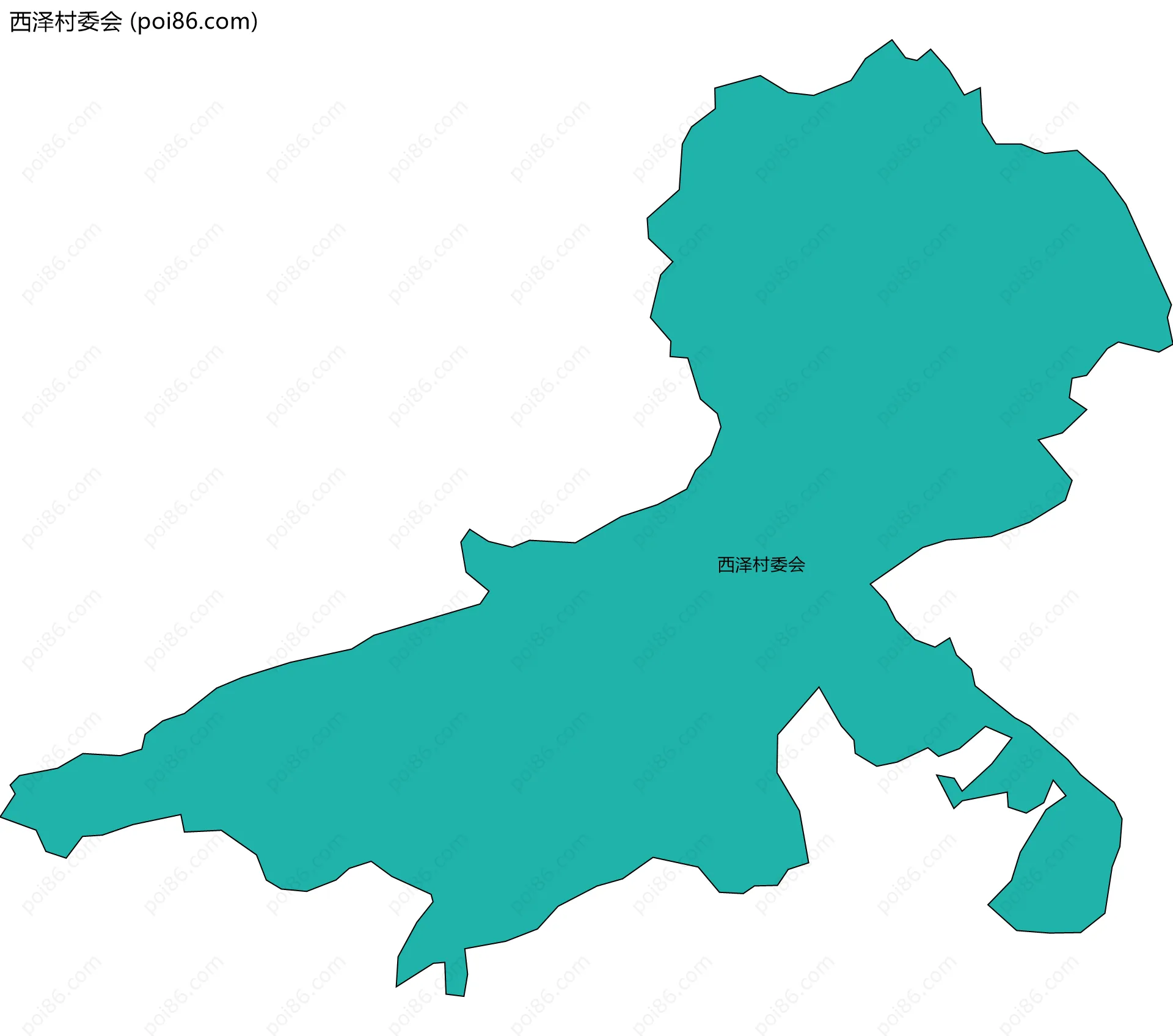 西泽村委会边界地图