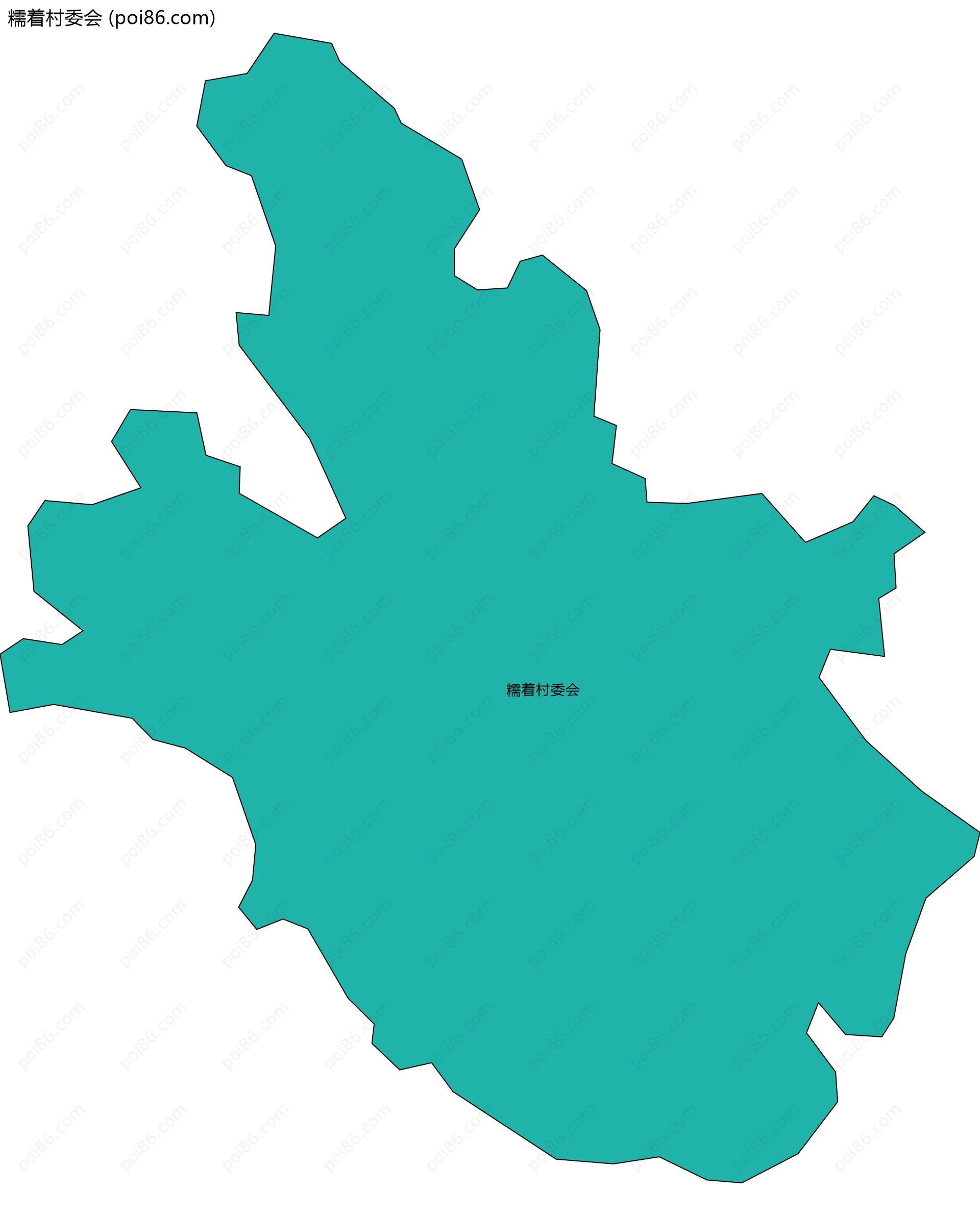糯着村委会边界地图