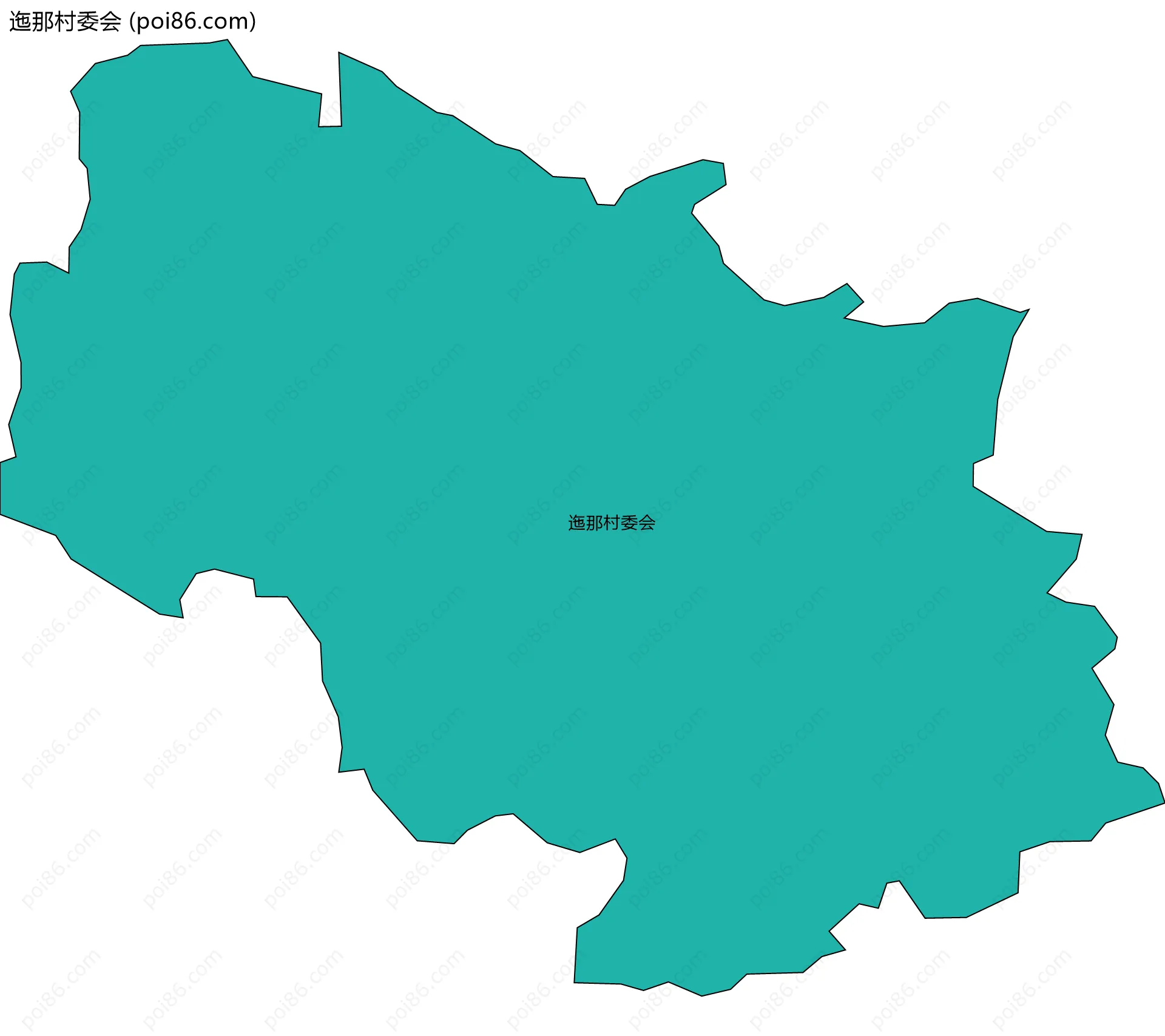 迤那村委会边界地图