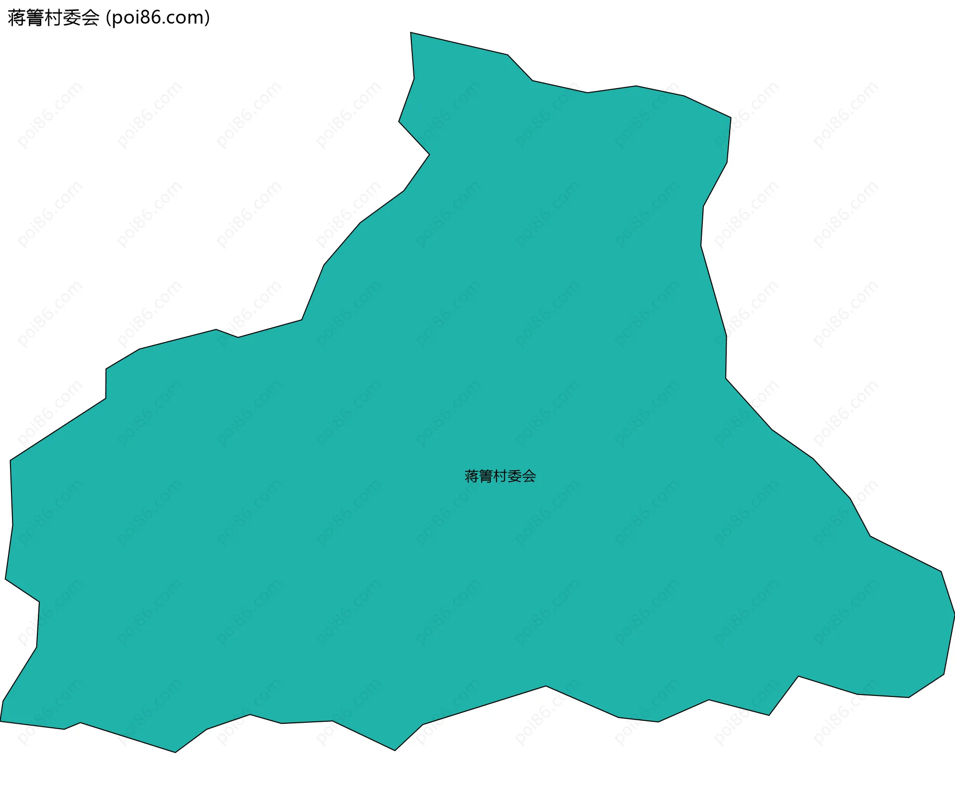 蒋箐村委会边界地图
