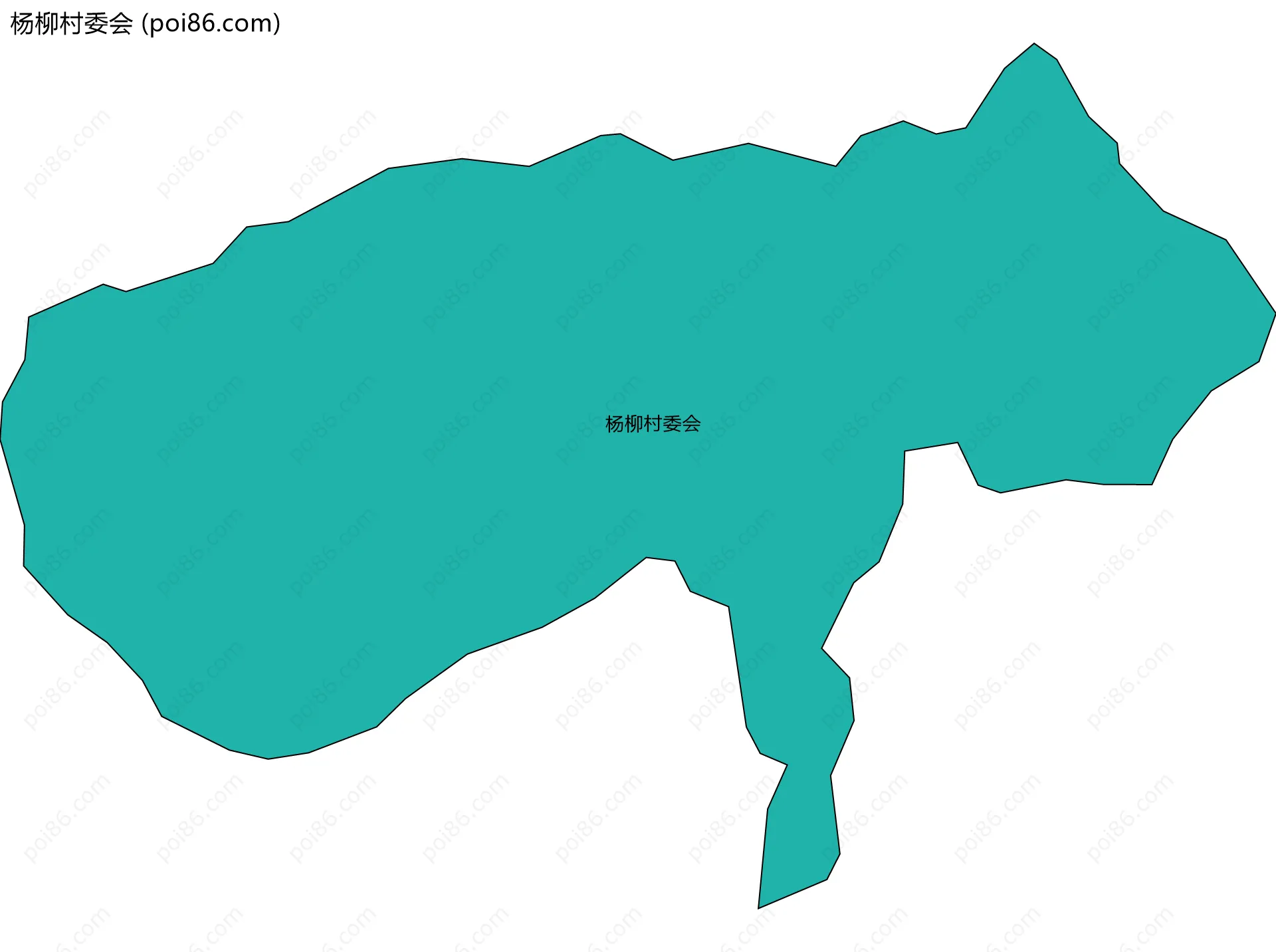 杨柳村委会边界地图