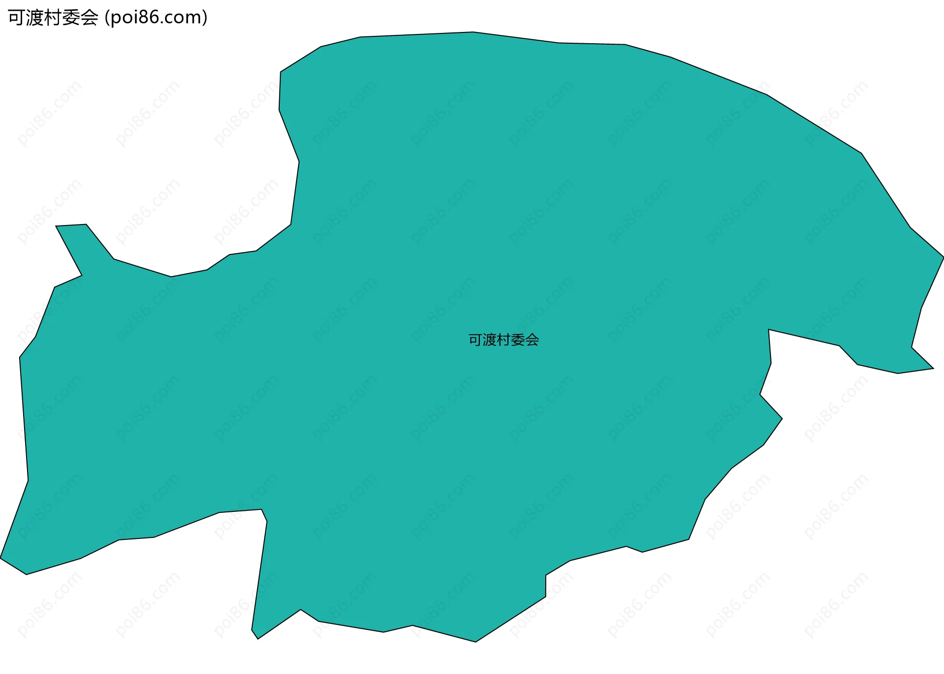 可渡村委会边界地图