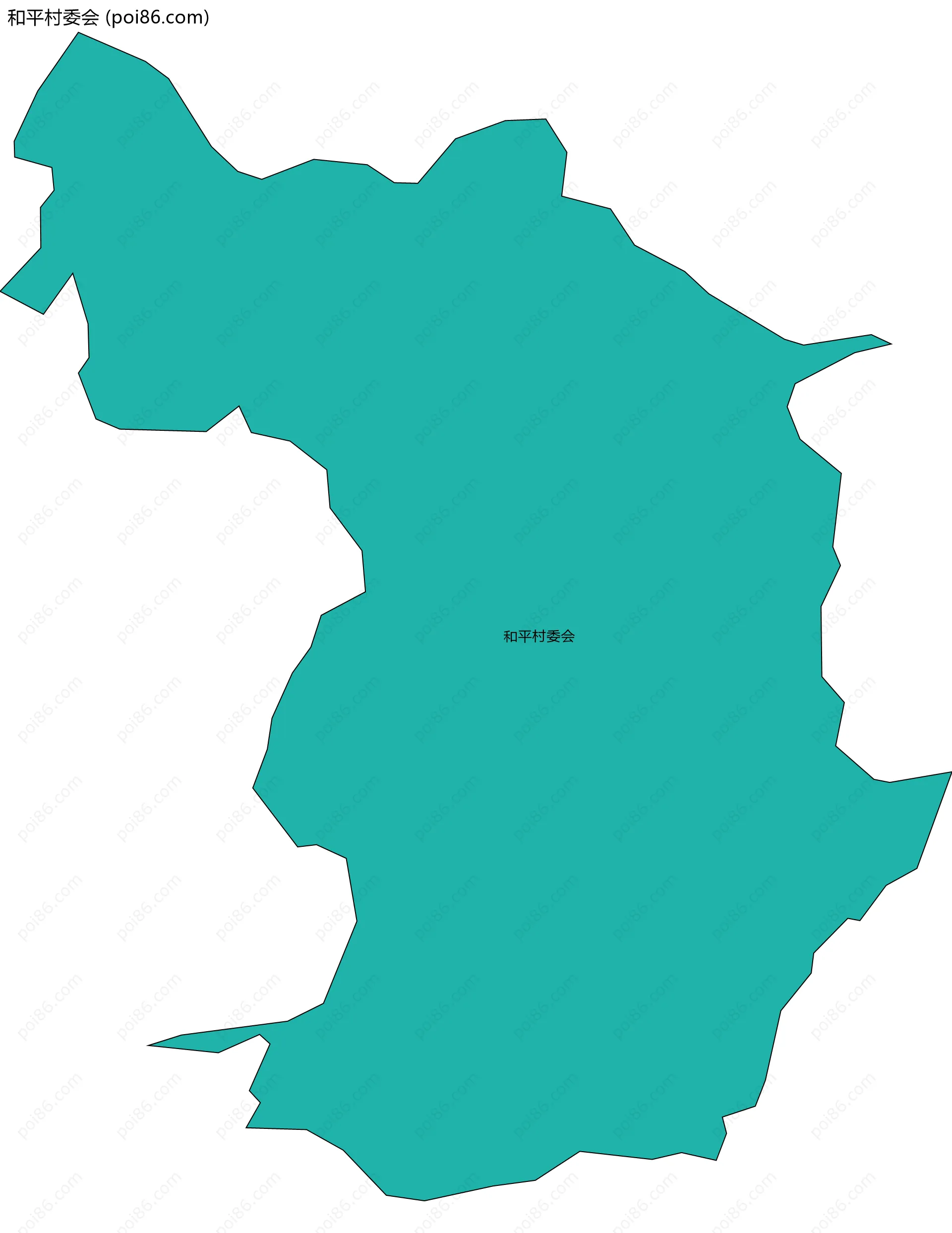 和平村委会边界地图