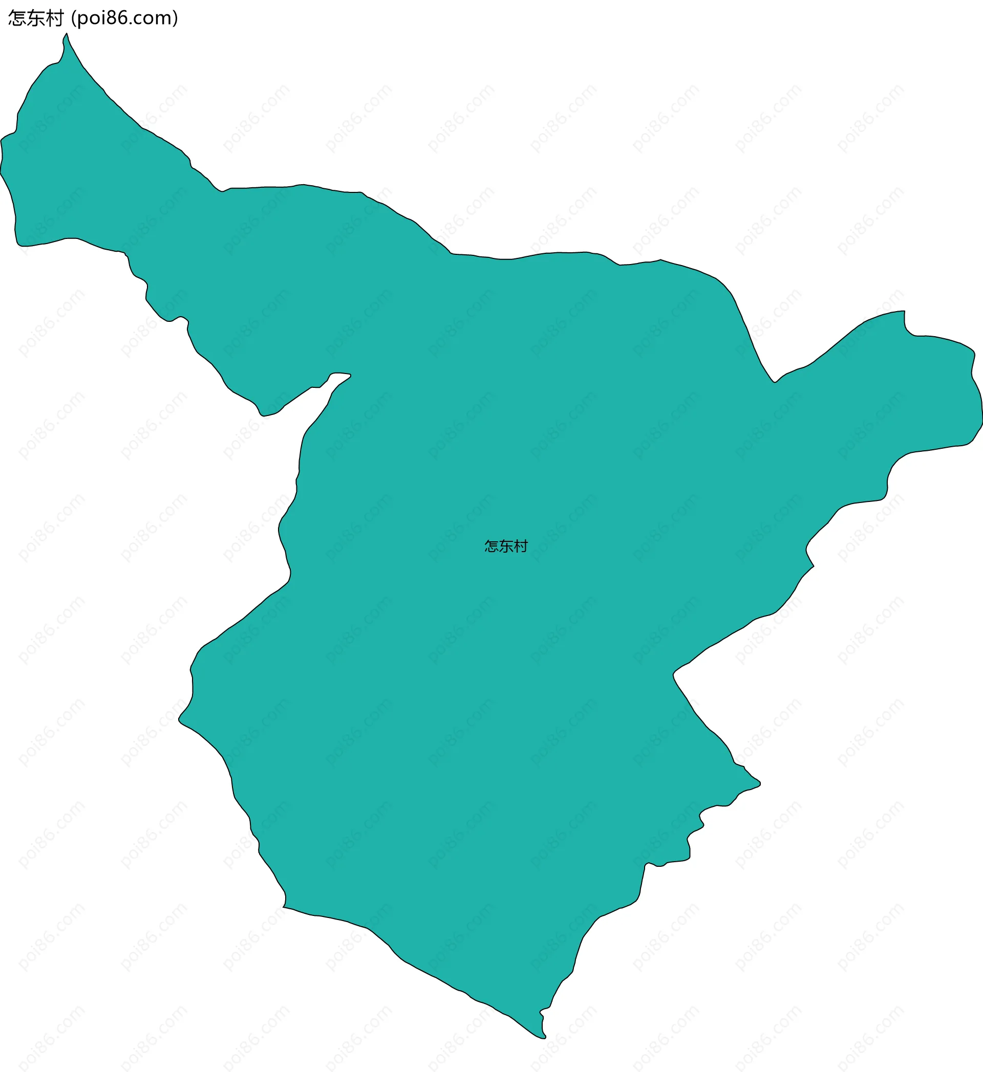 怎东村边界地图