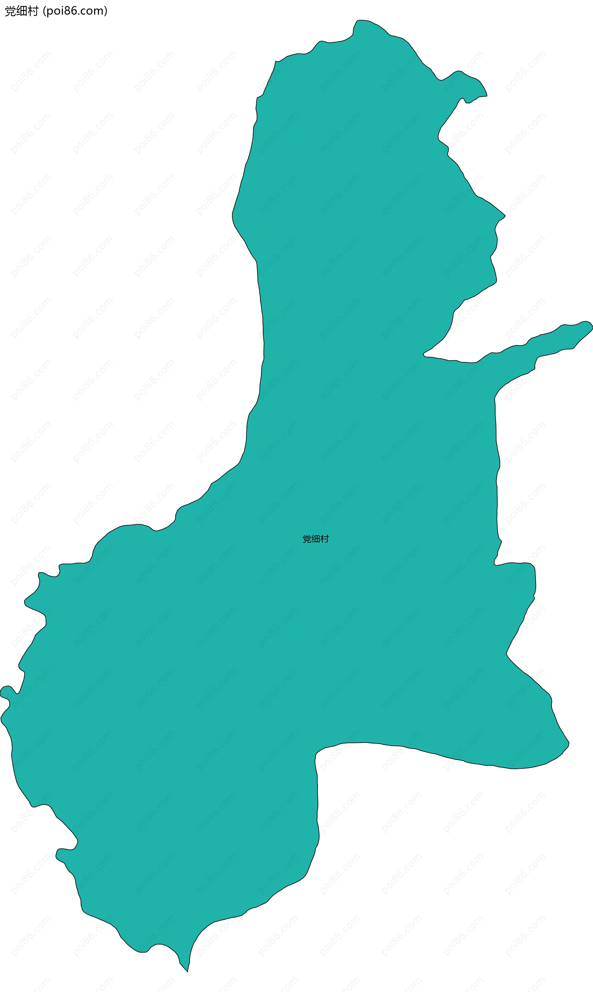 党细村边界地图
