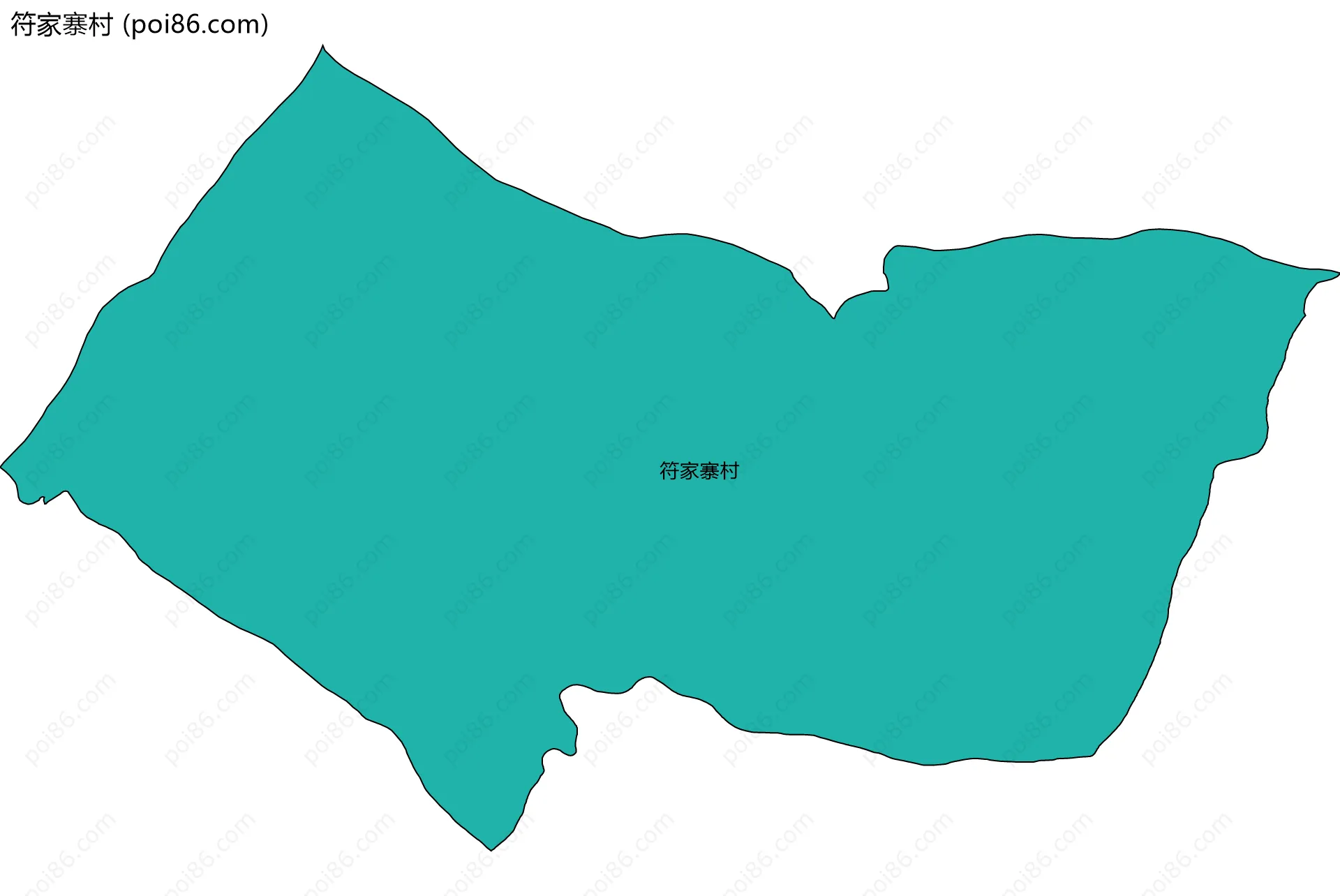 符家寨村边界地图