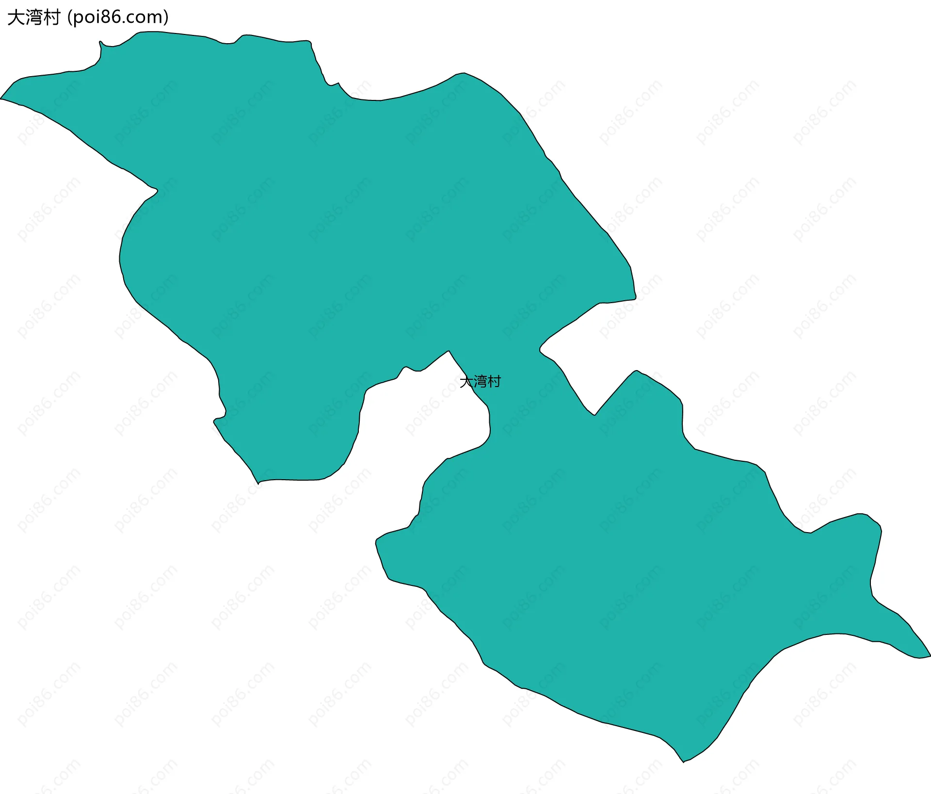 大湾村边界地图