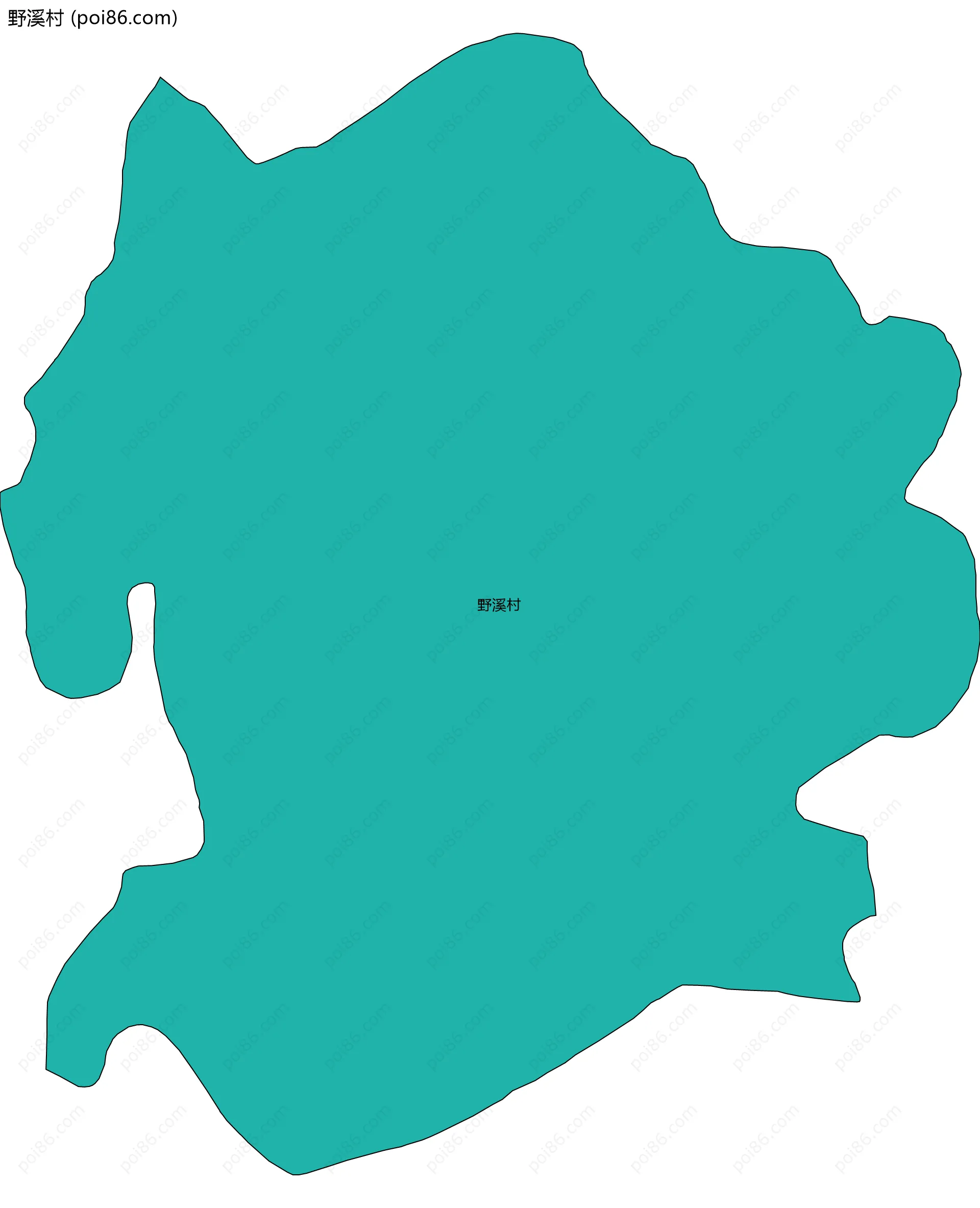 野溪村边界地图