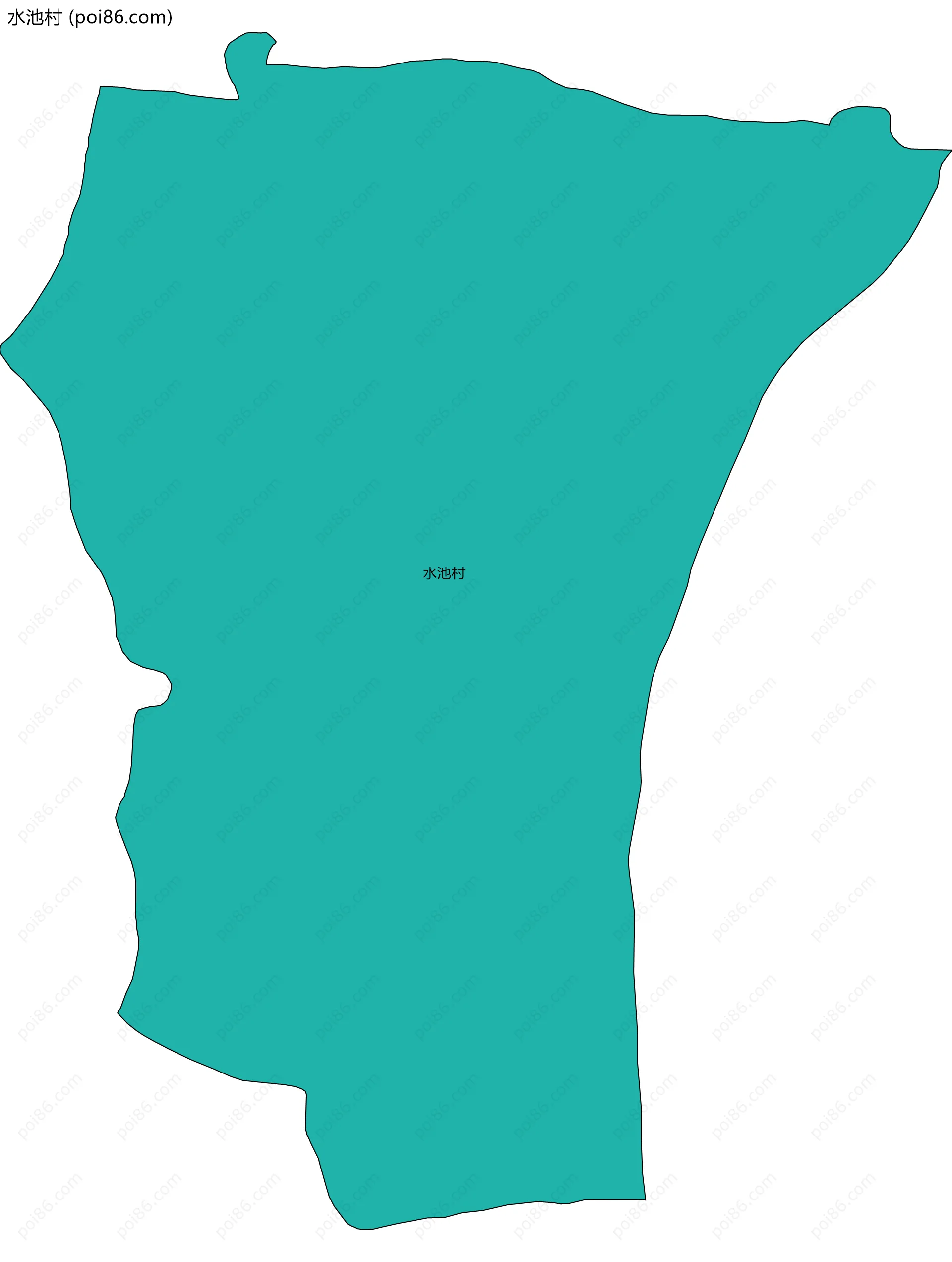 水池村边界地图