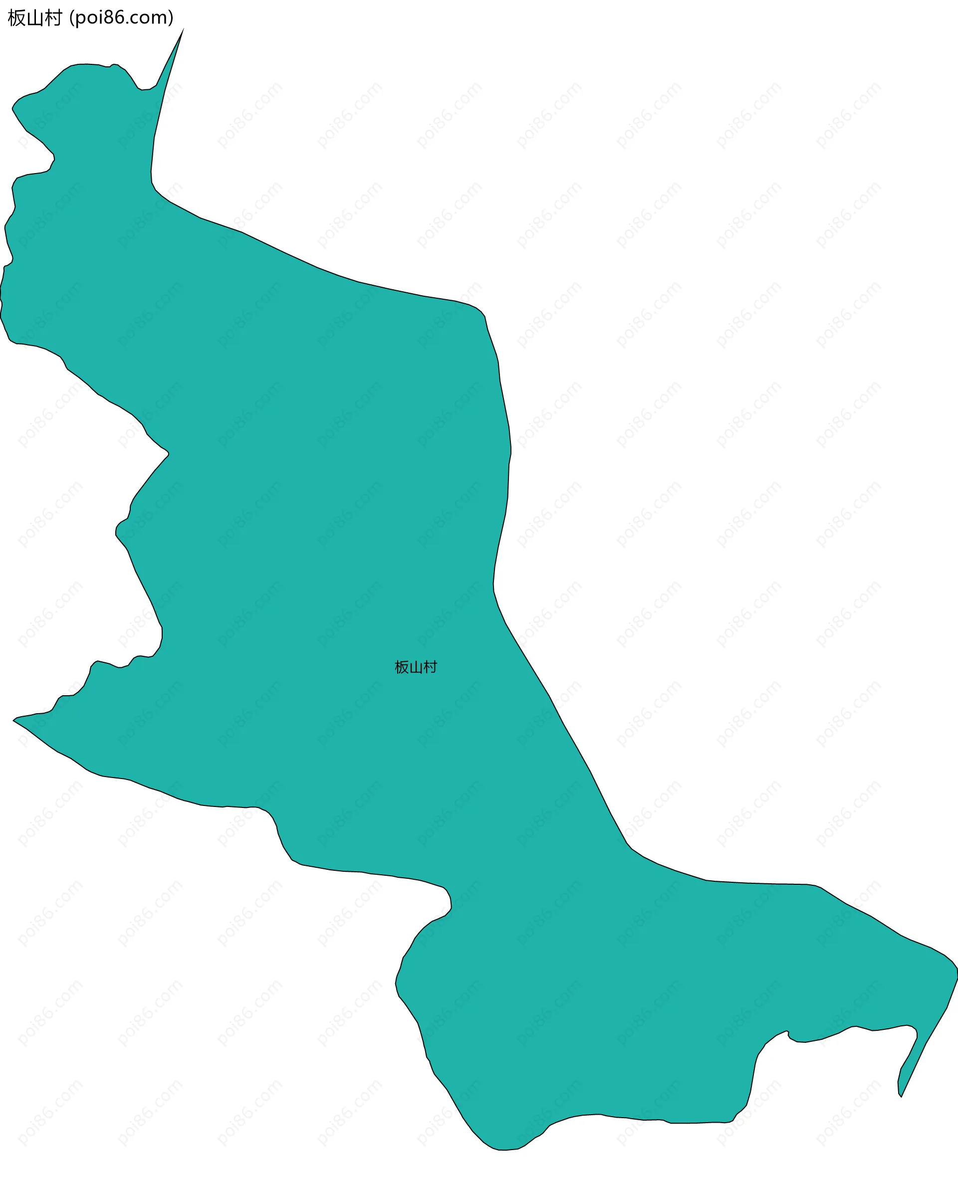 板山村边界地图