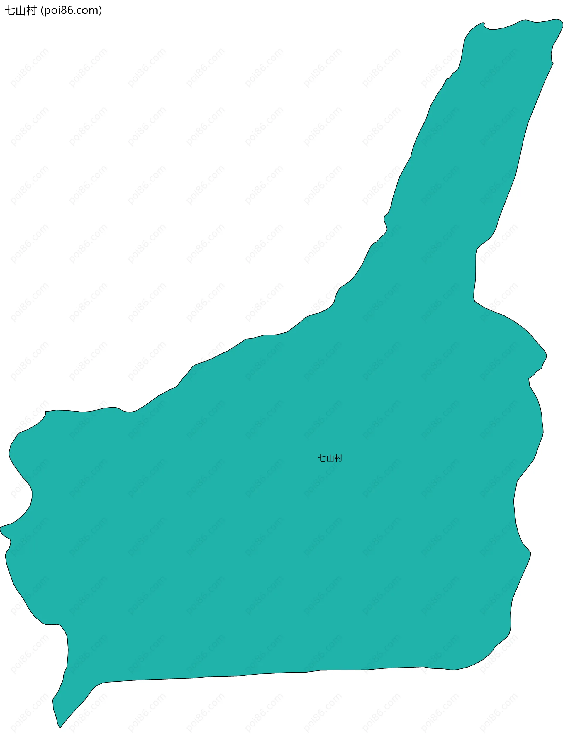 七山村边界地图