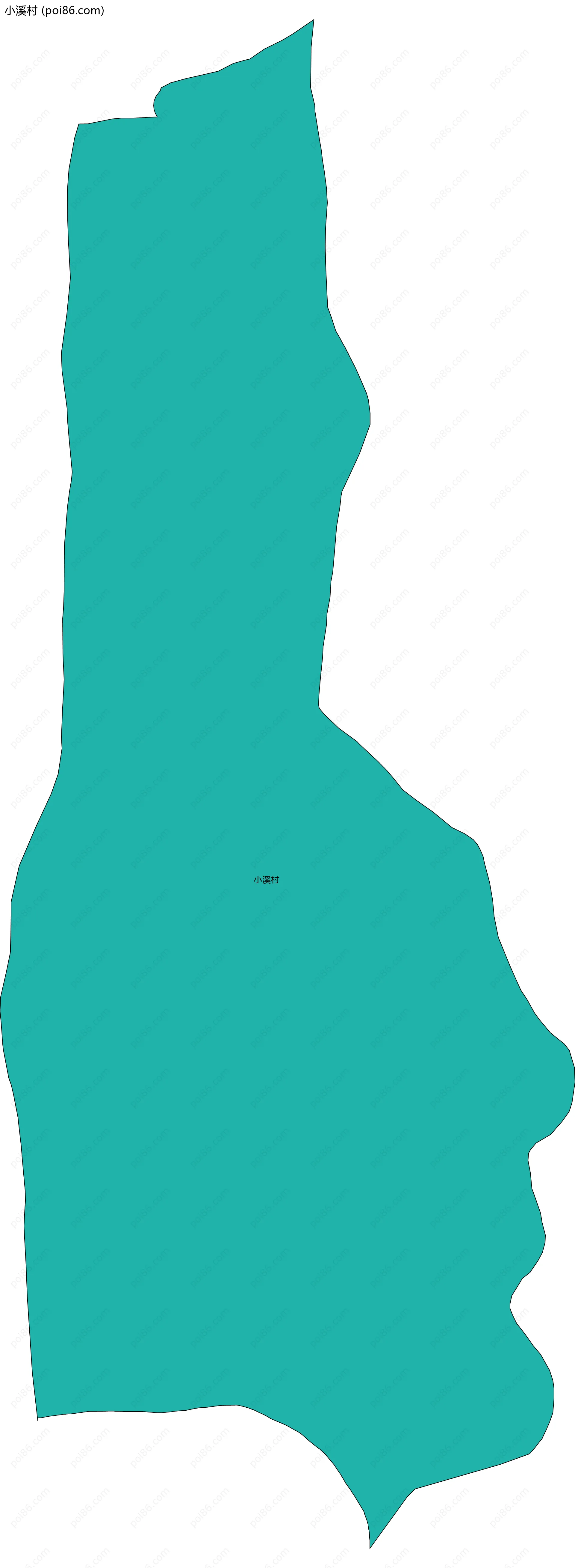 小溪村边界地图