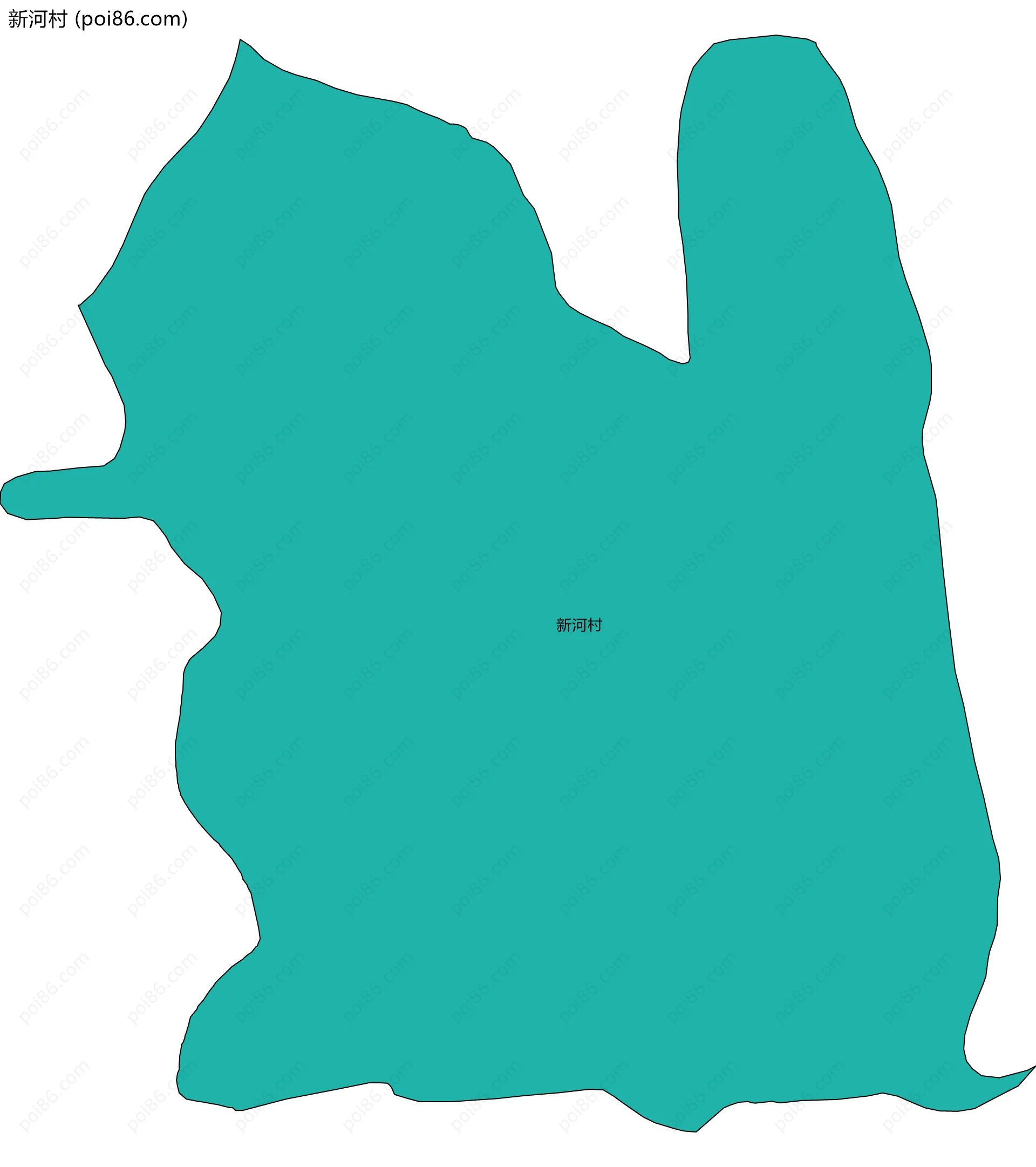 新河村边界地图