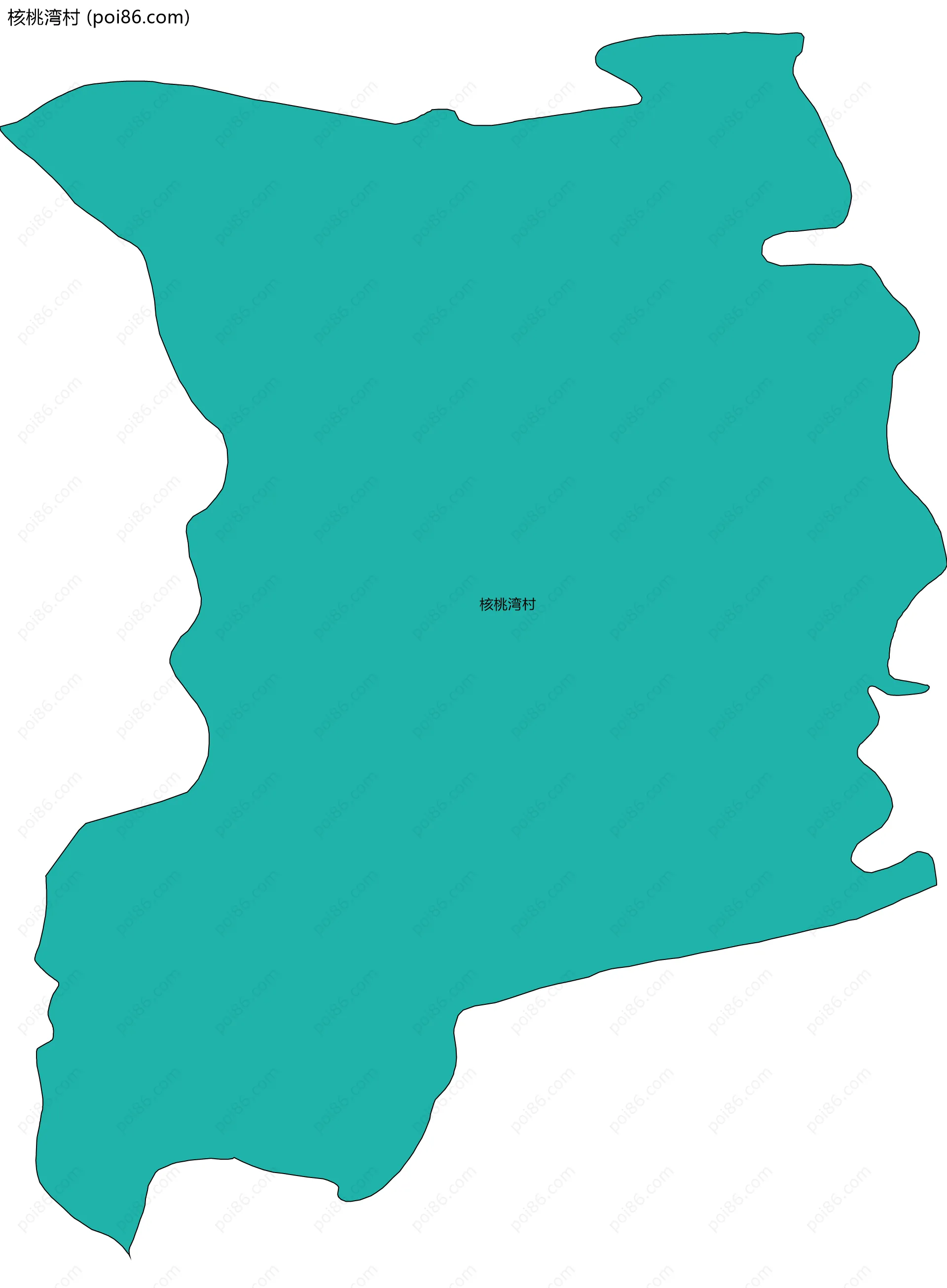 核桃湾村边界地图