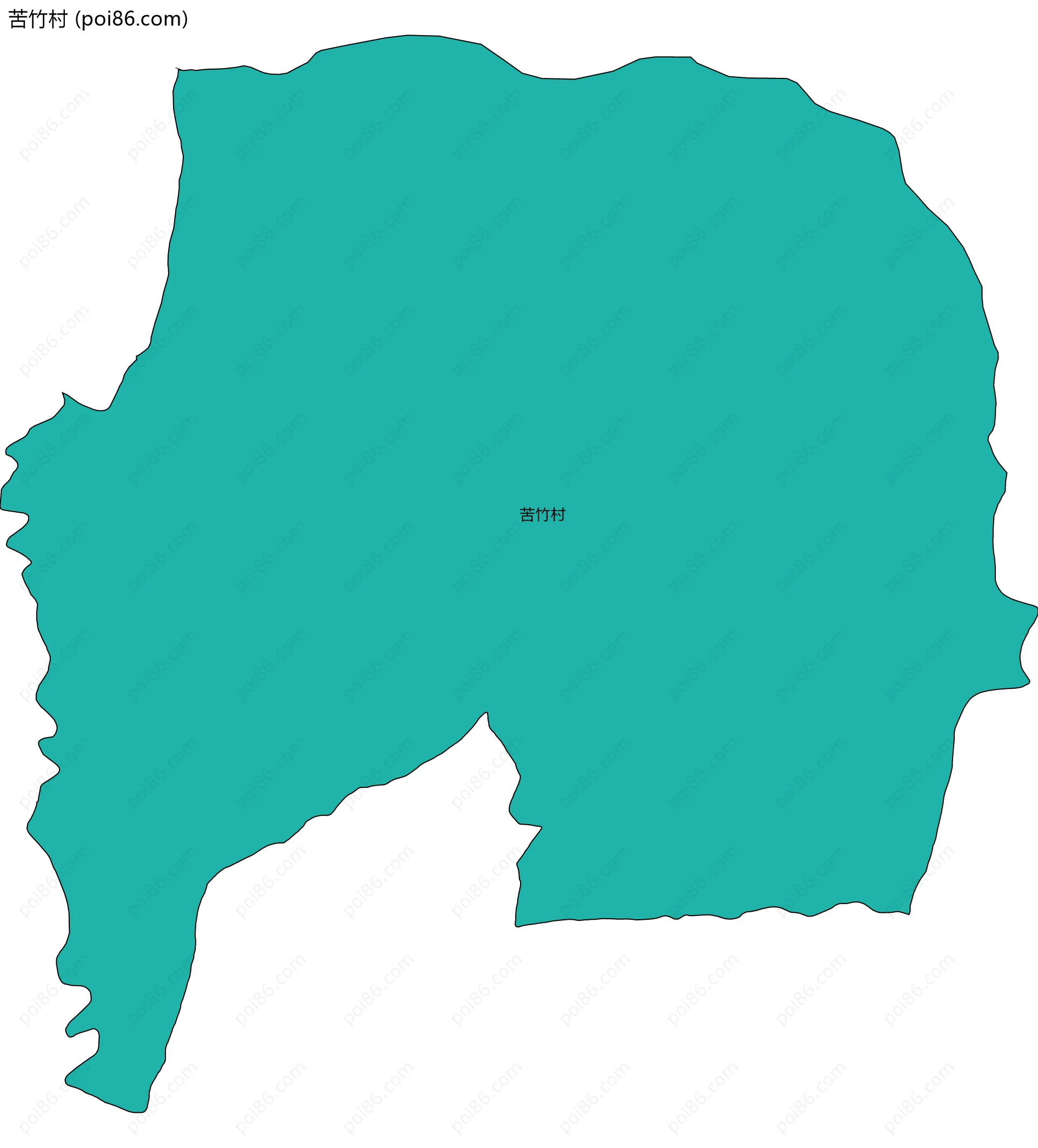 苦竹村边界地图