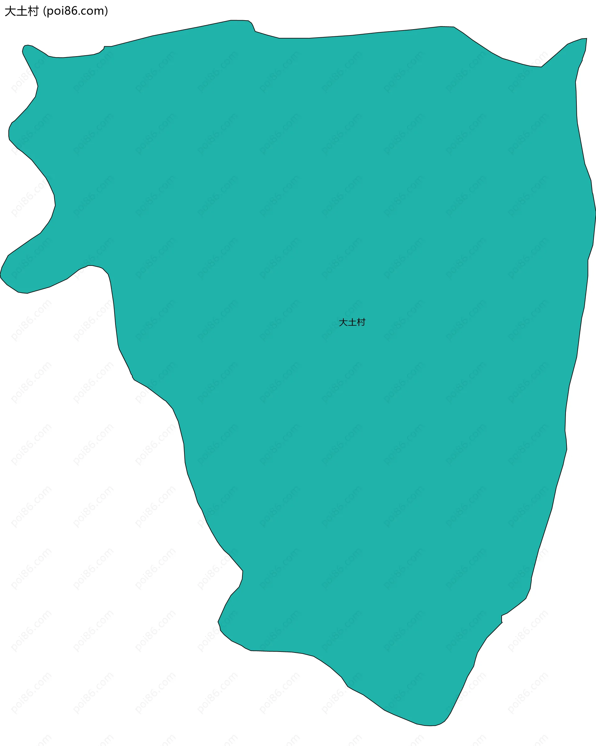 大土村边界地图