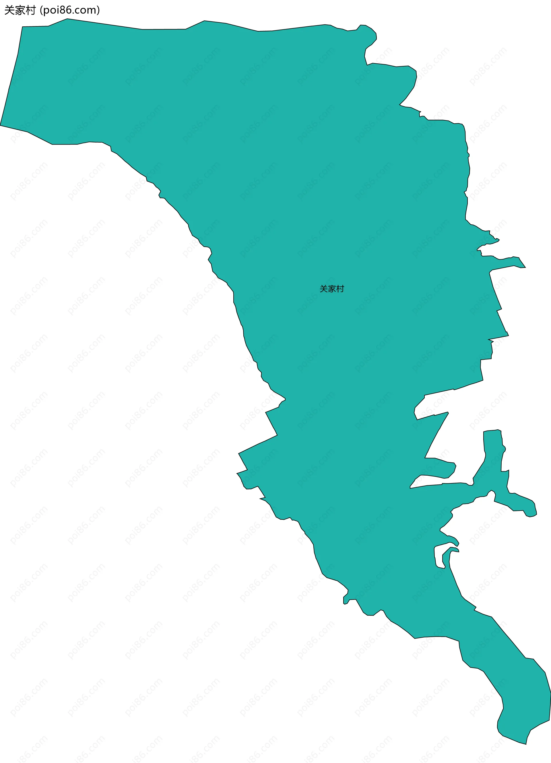 关家村边界地图