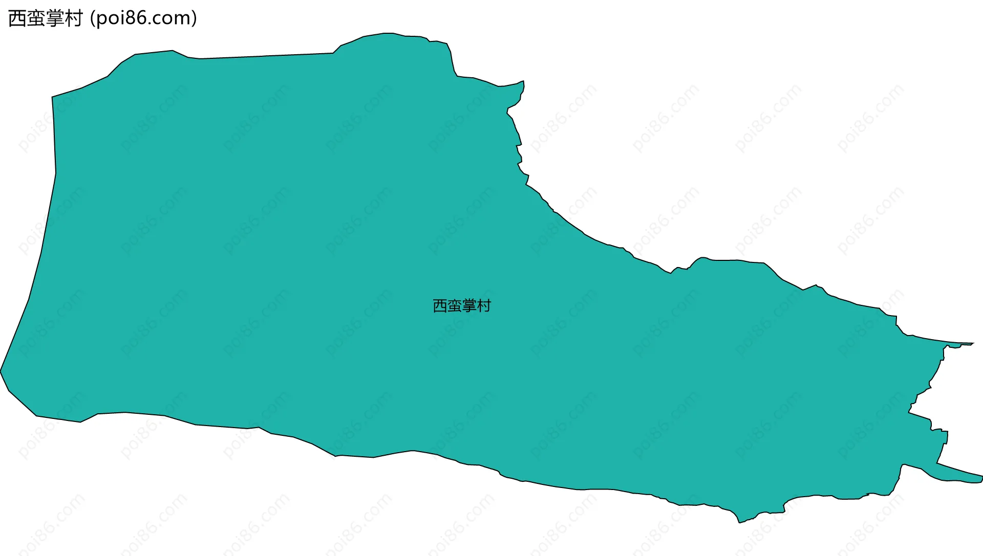 西蛮掌村边界地图