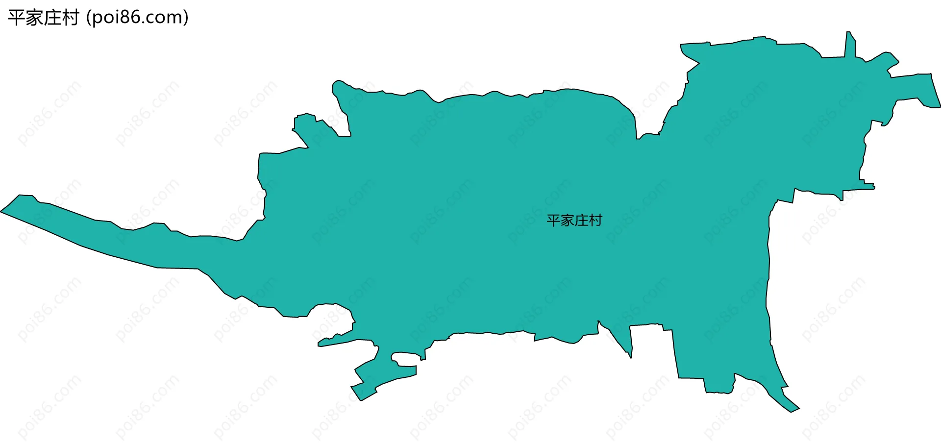 平家庄村边界地图