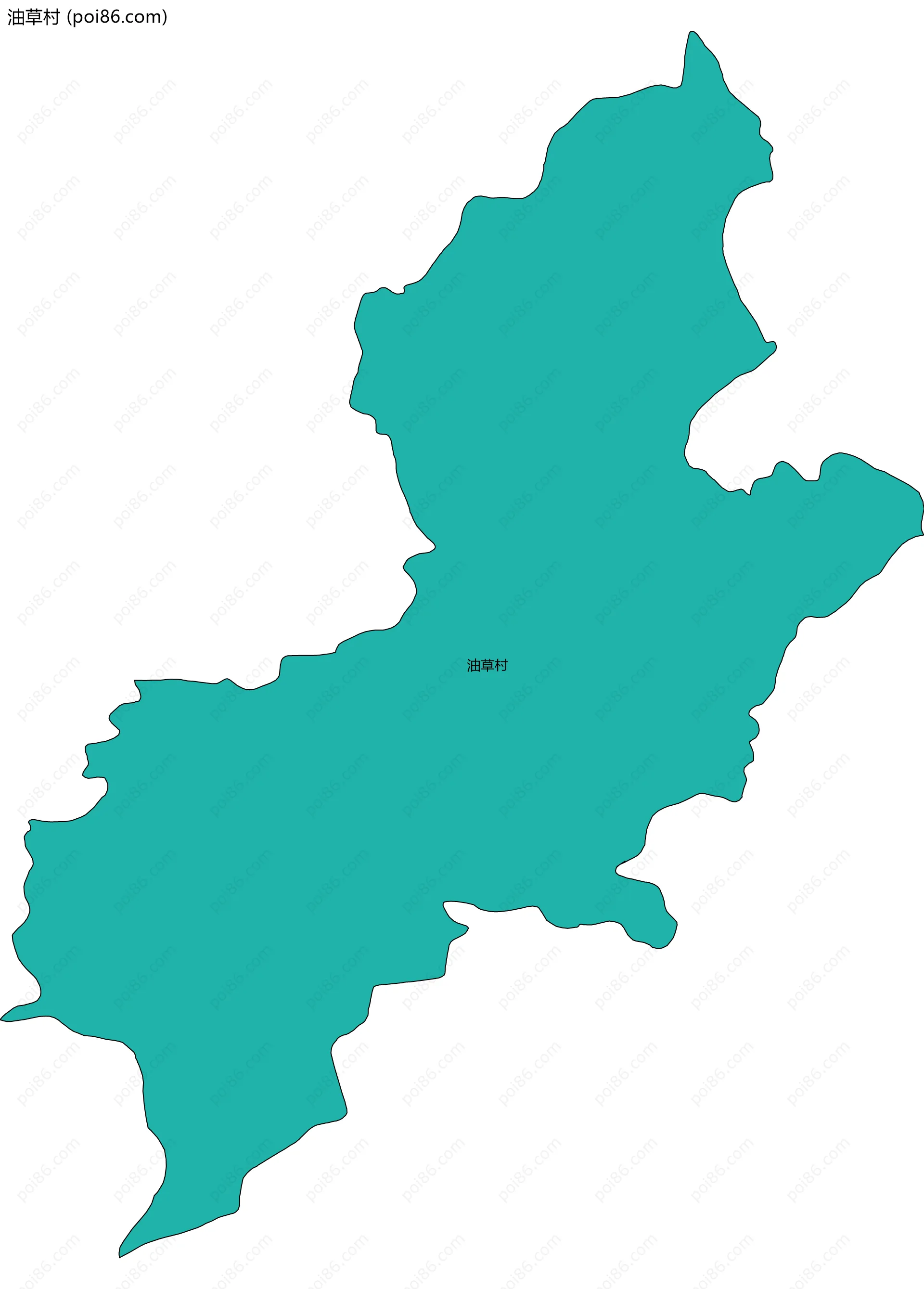 油草村边界地图