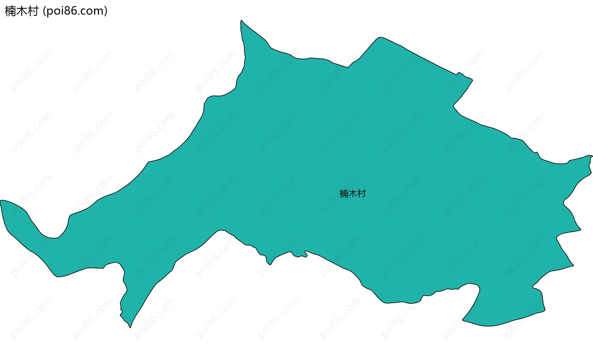 楠木村边界地图