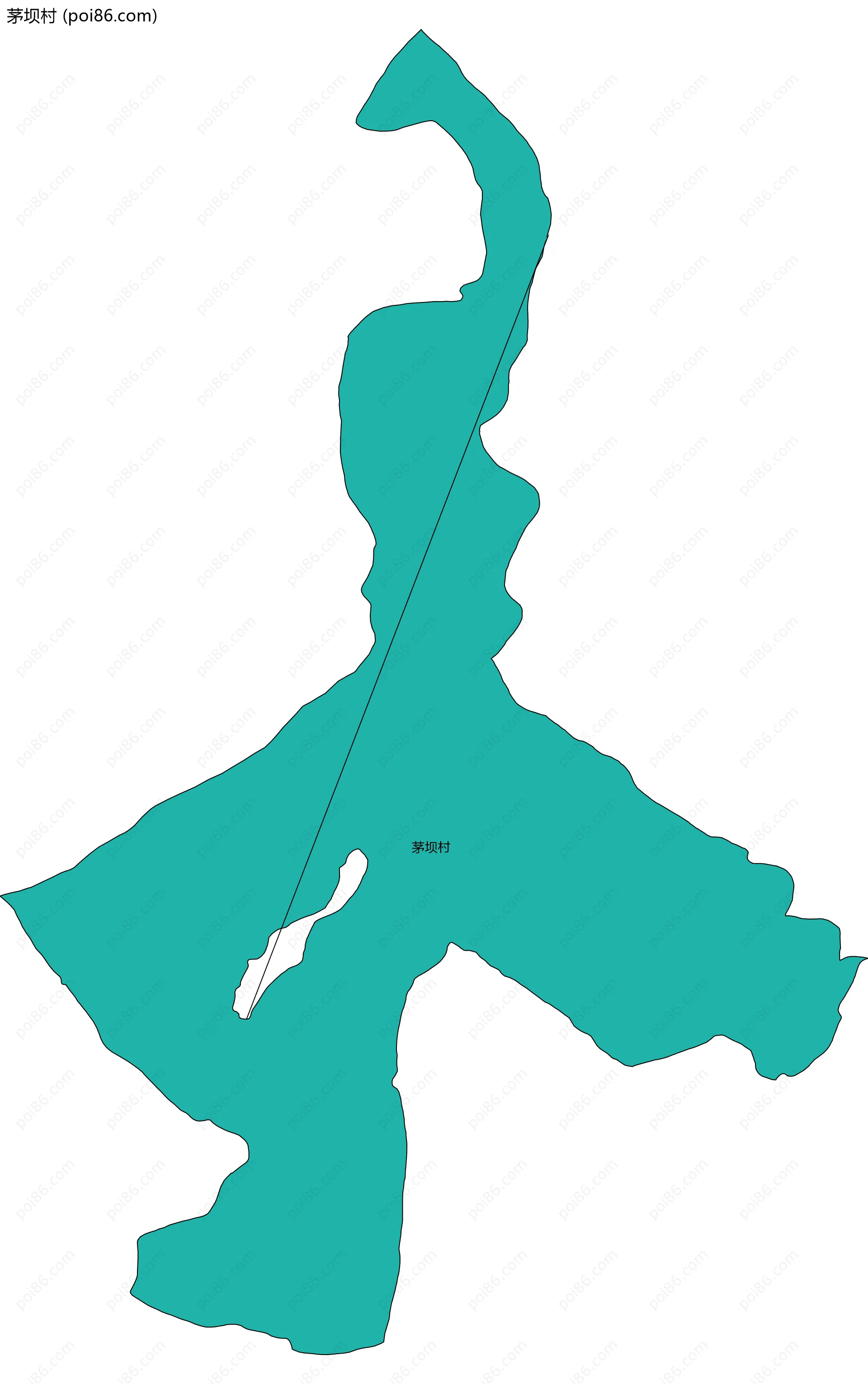 茅坝村边界地图