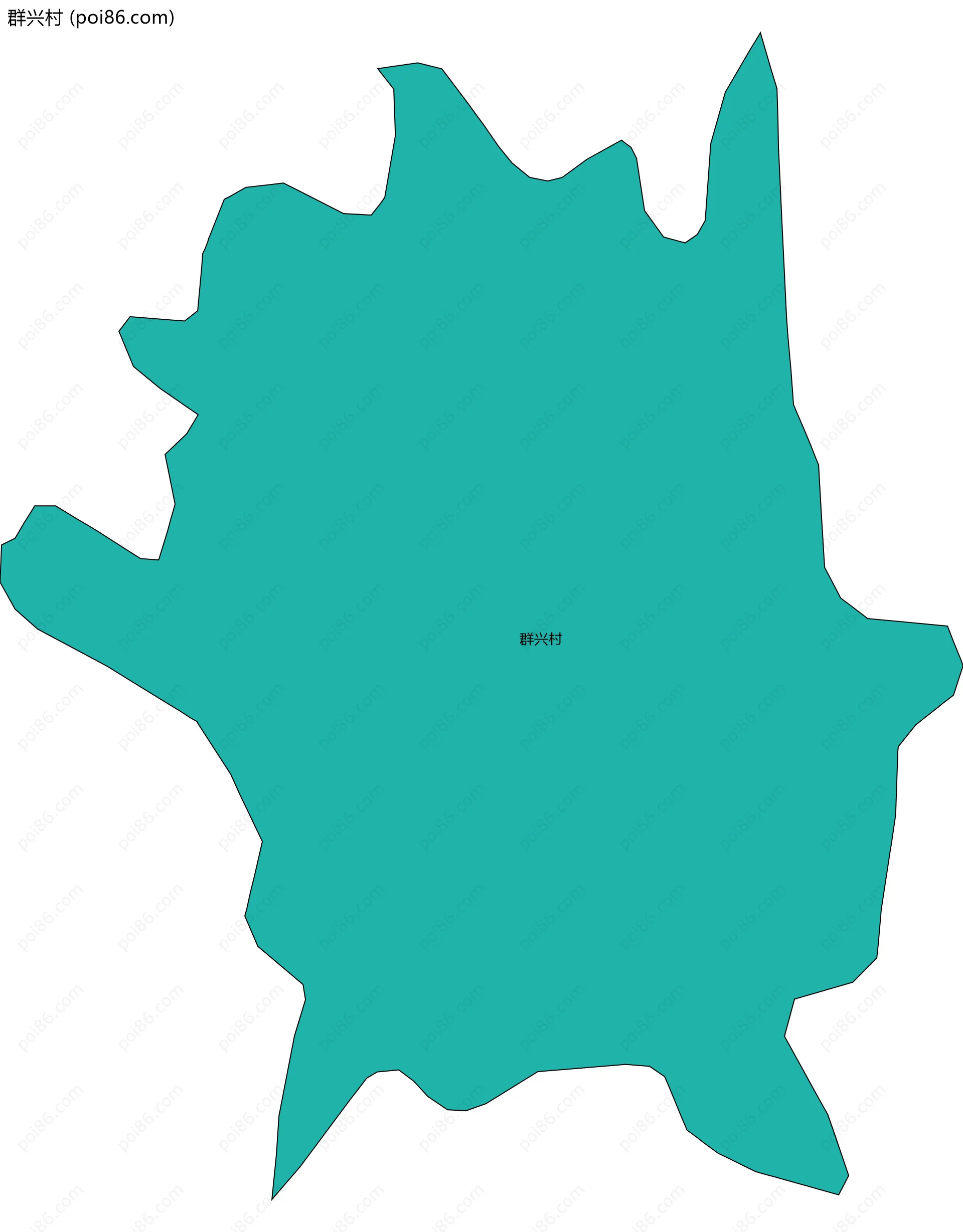 群兴村边界地图