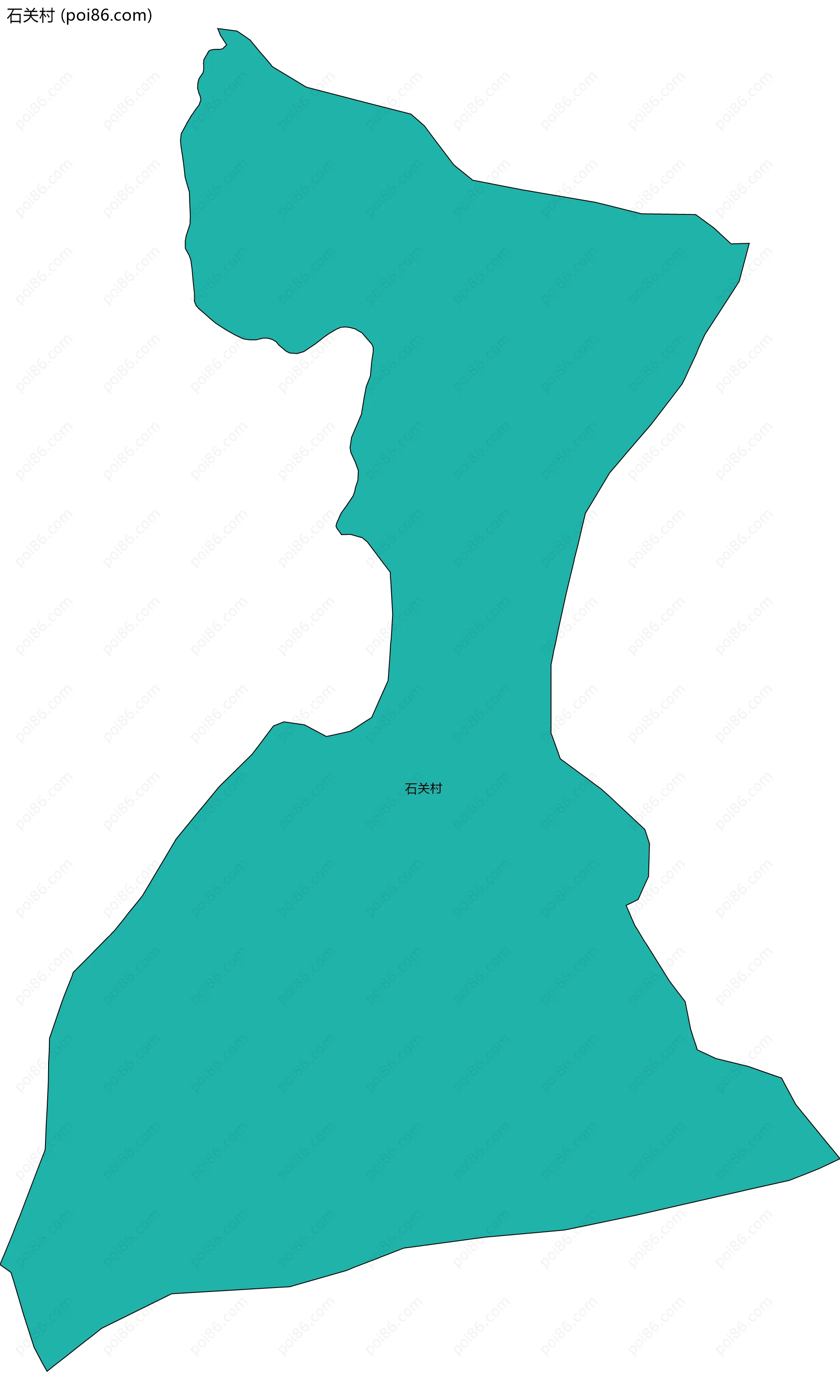 石关村边界地图