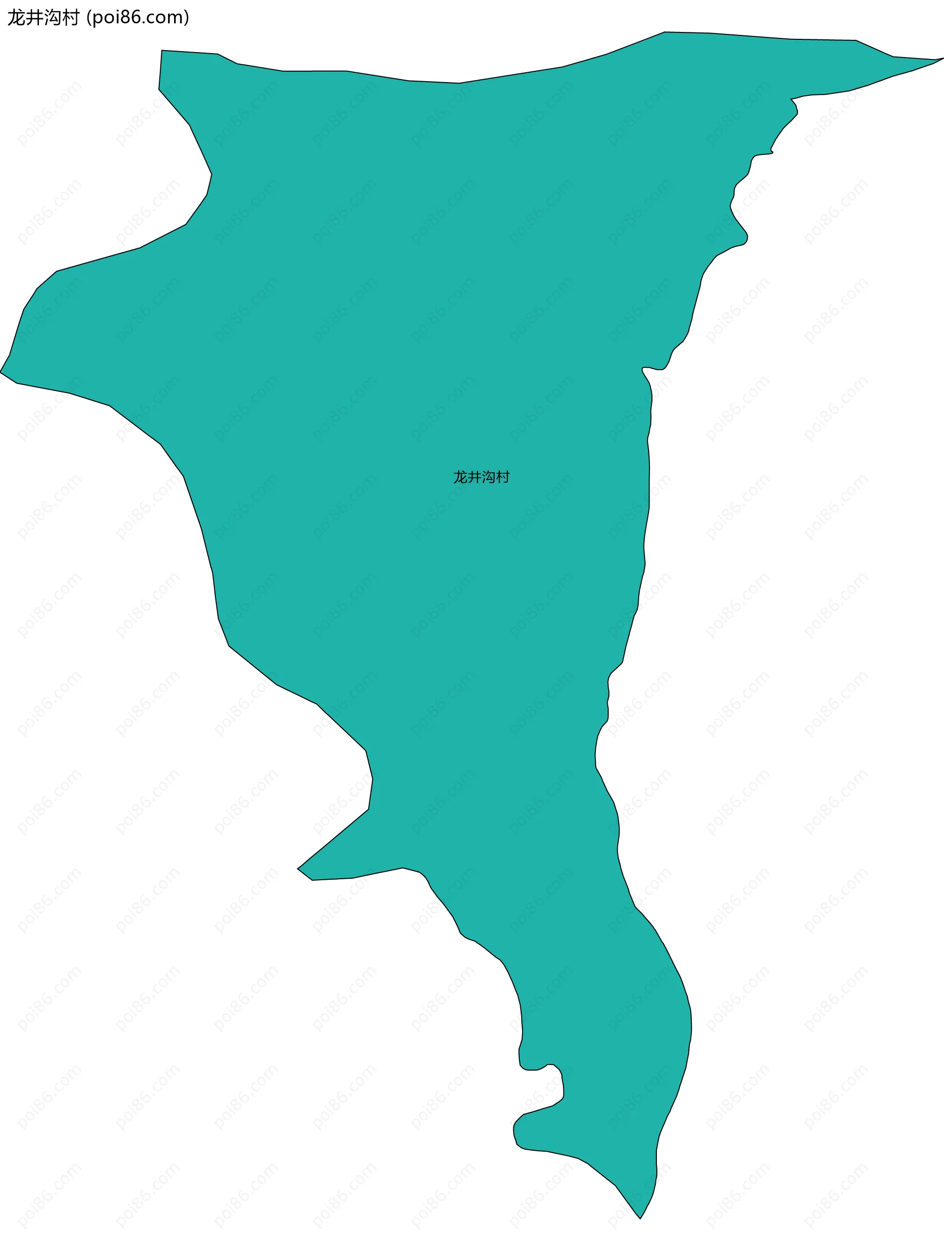 龙井沟村边界地图