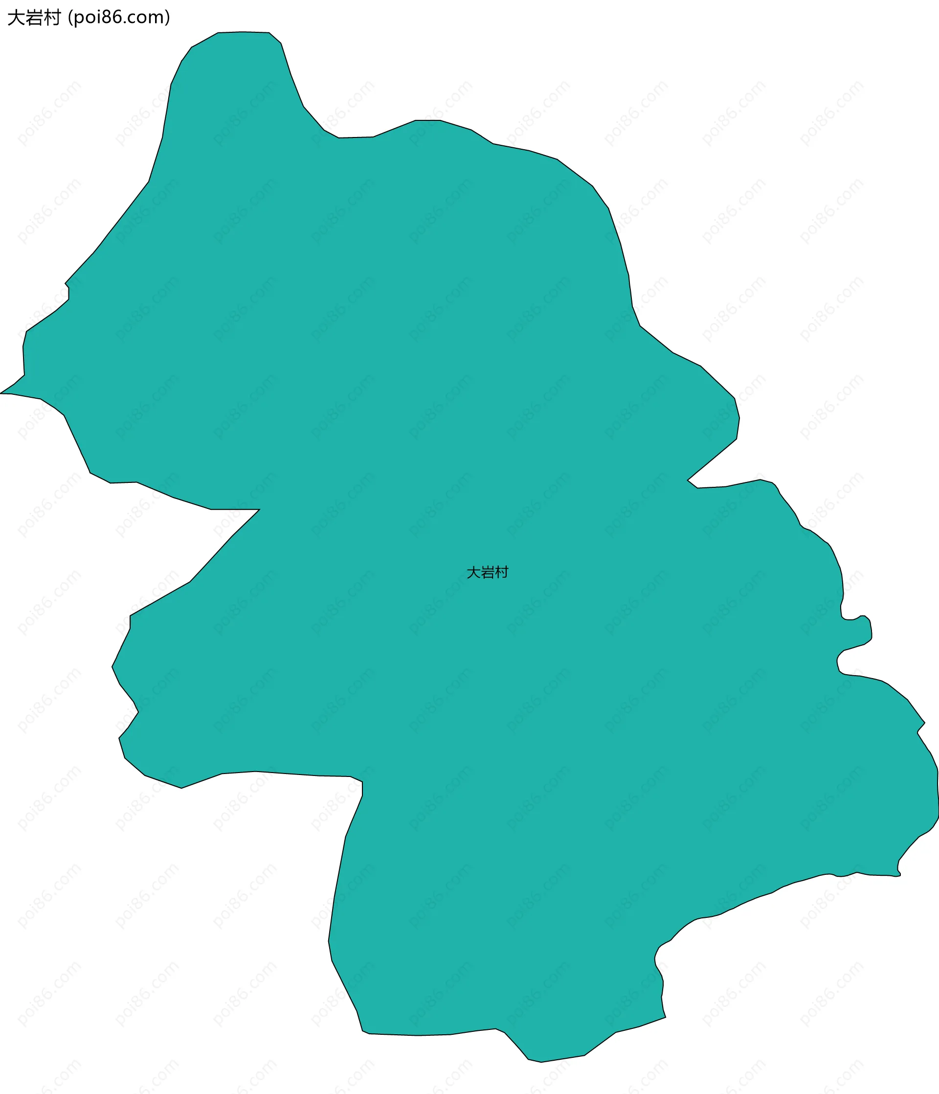 大岩村边界地图