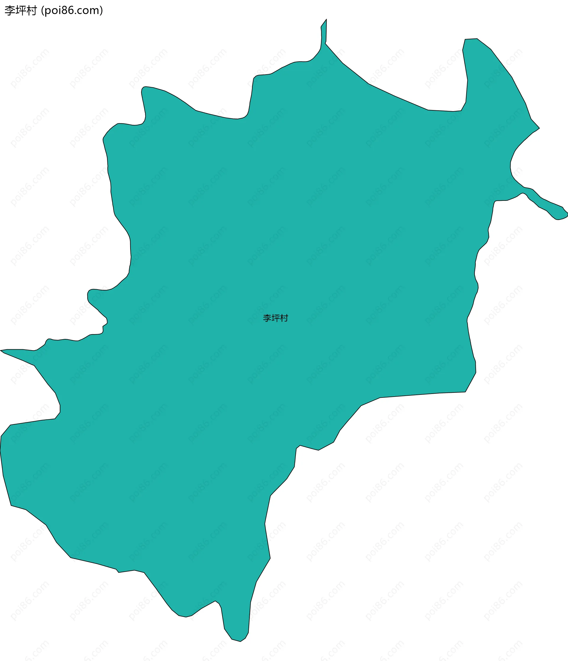 李坪村边界地图