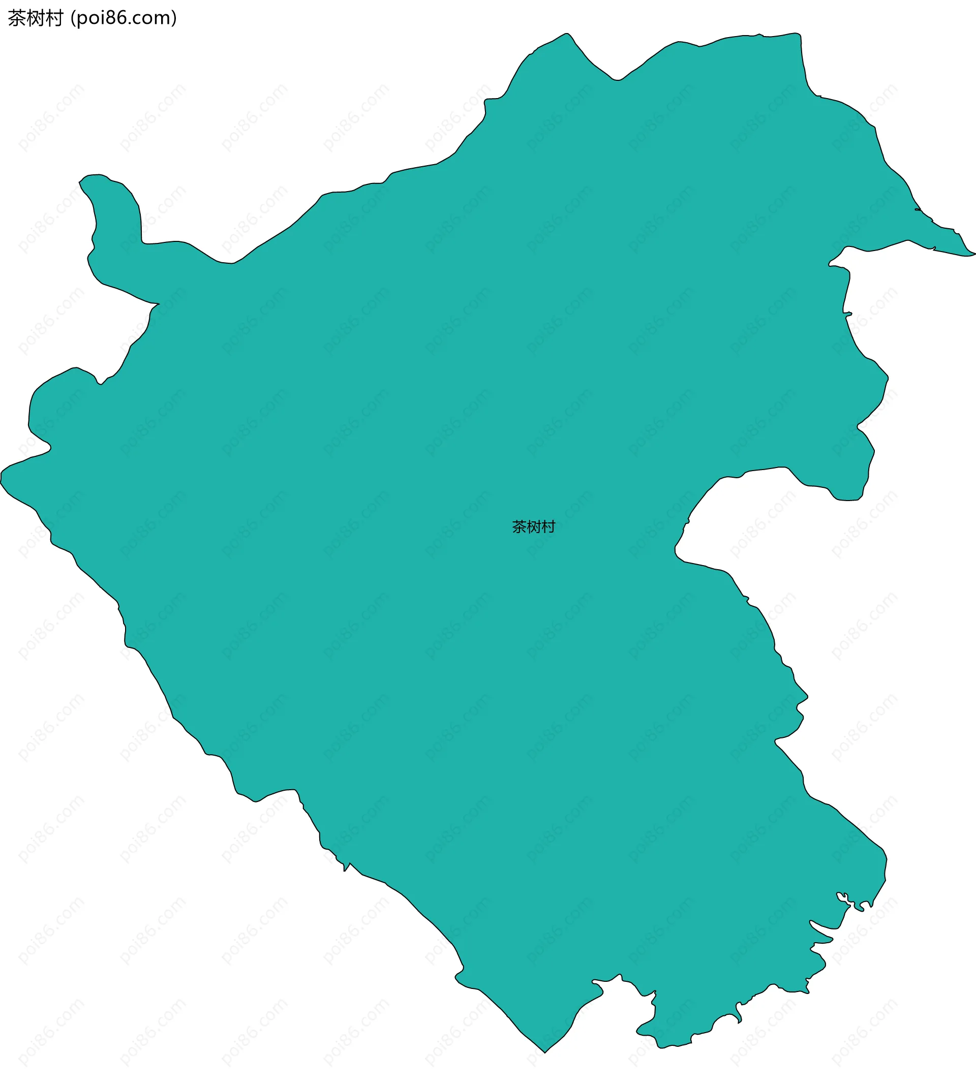 茶树村边界地图