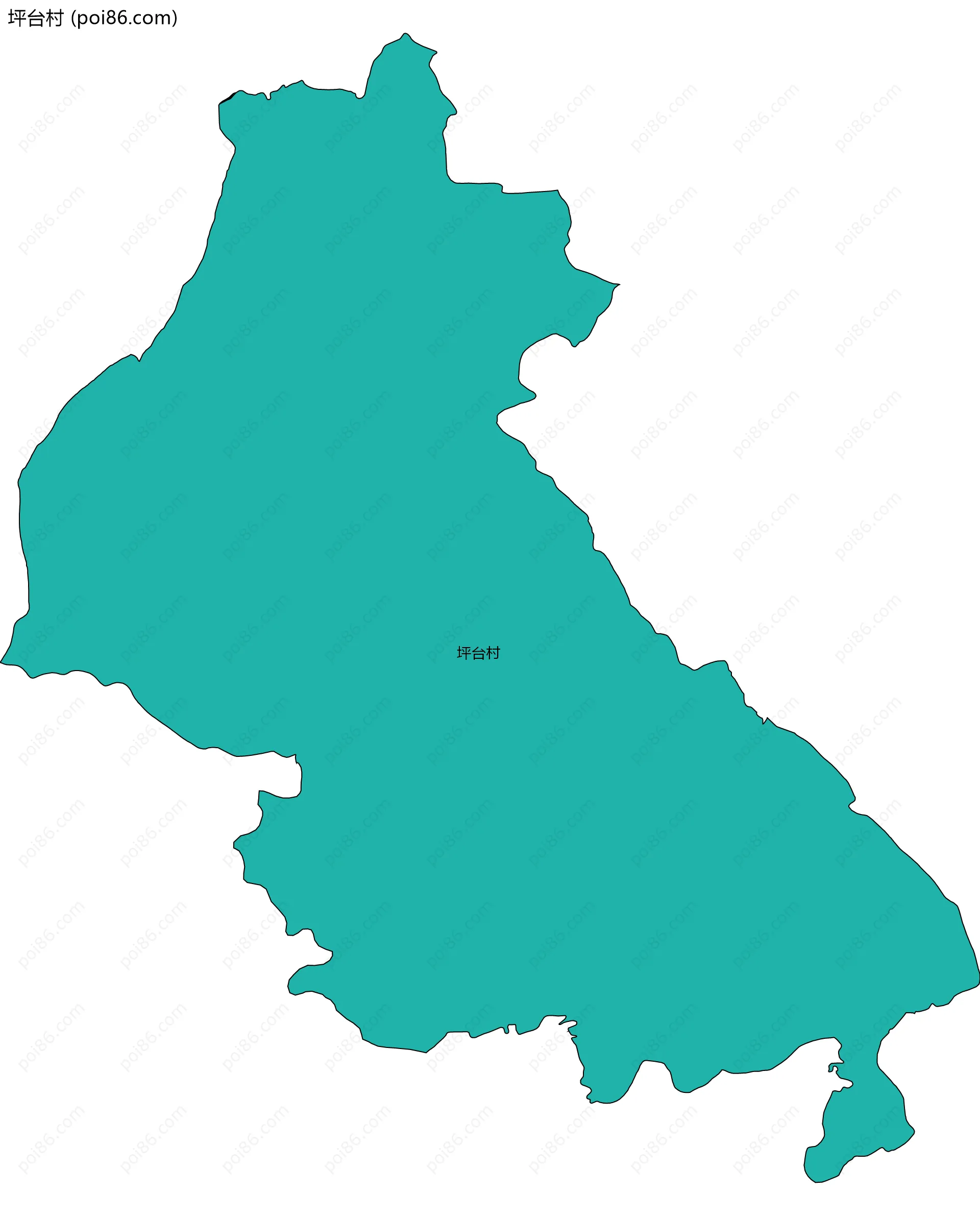 坪台村边界地图