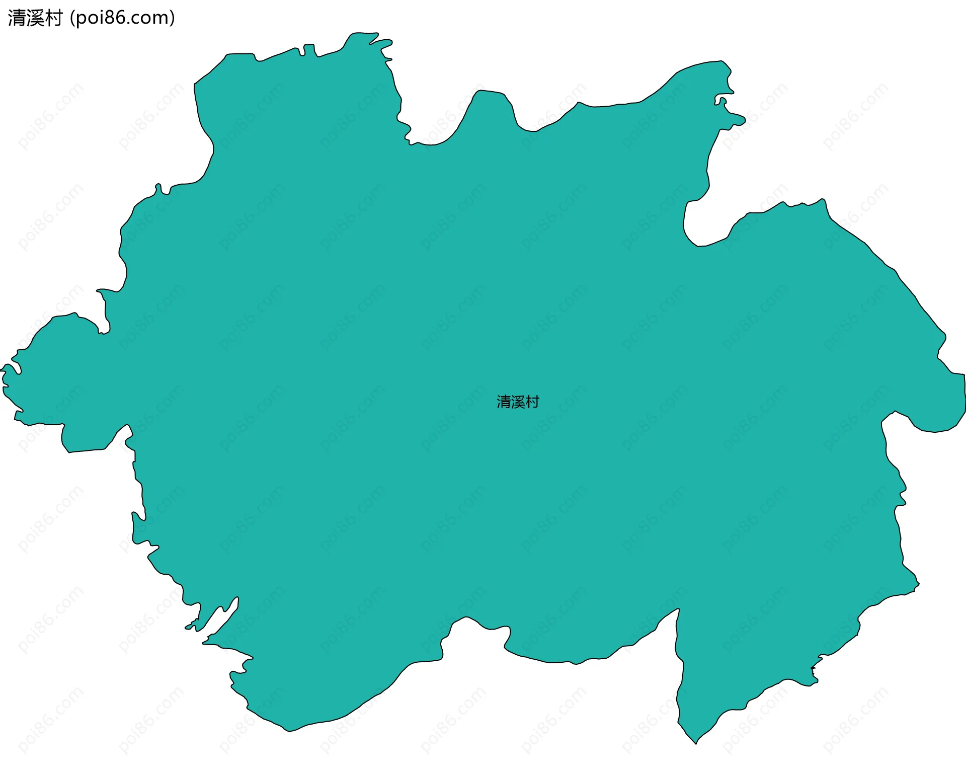 清溪村边界地图