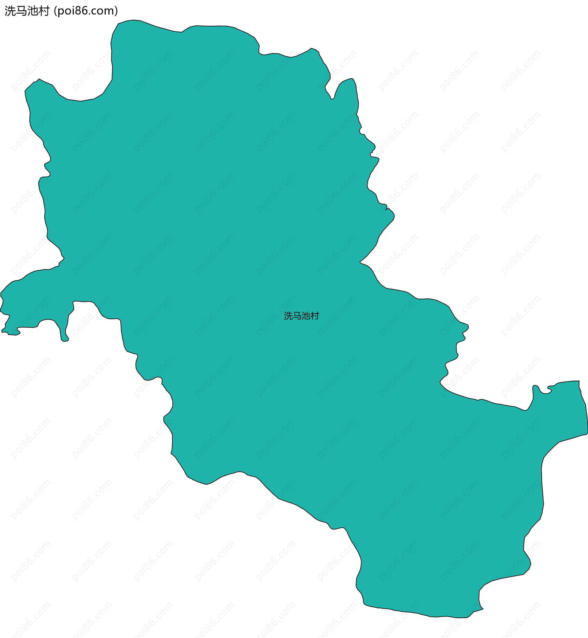 洗马池村边界地图