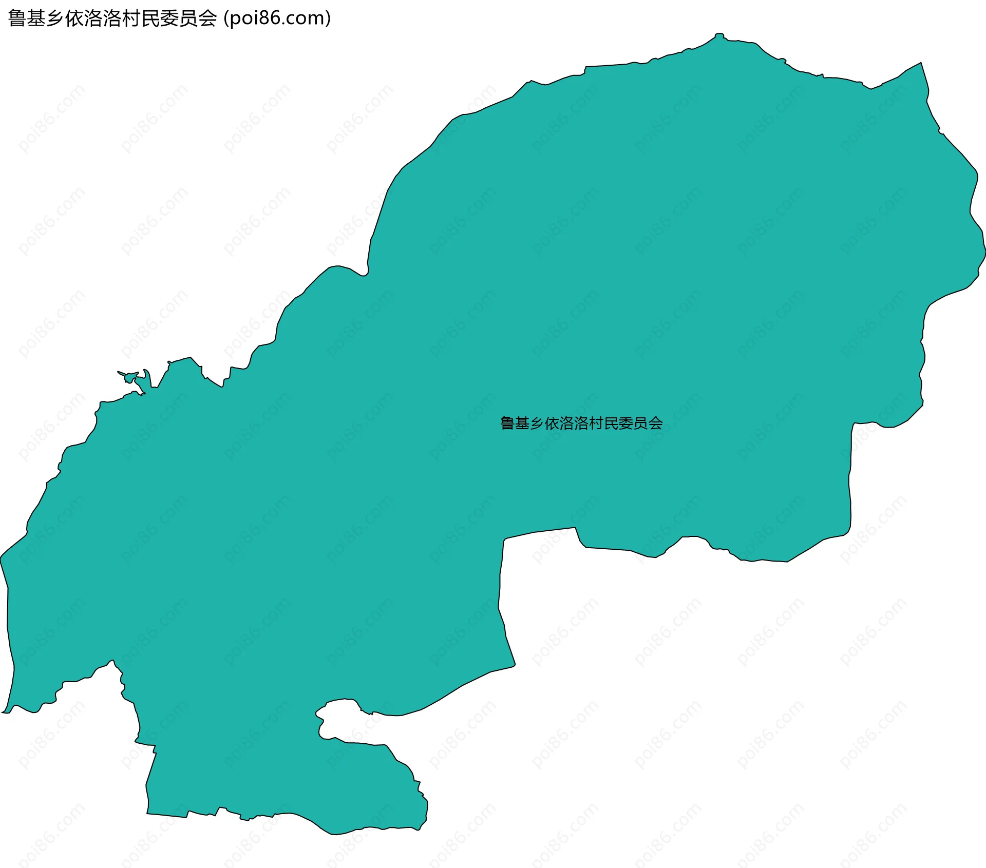 鲁基乡依洛洛村民委员会边界地图