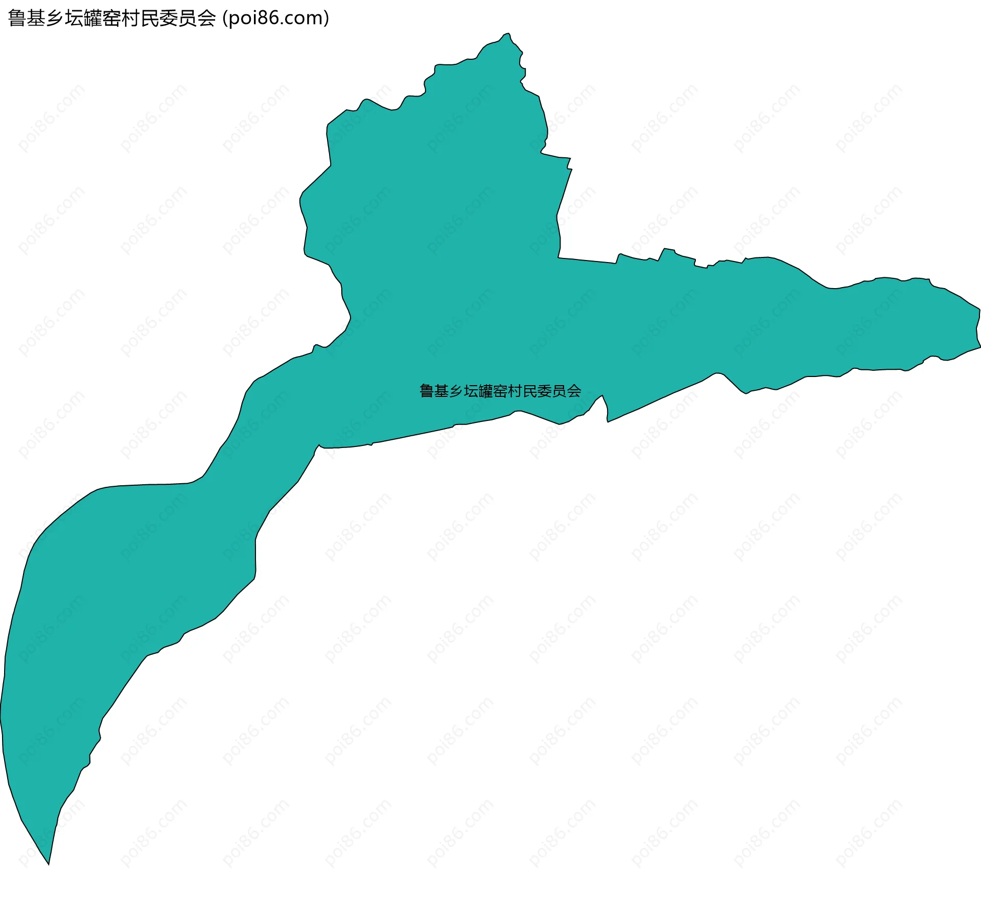 鲁基乡坛罐窑村民委员会边界地图