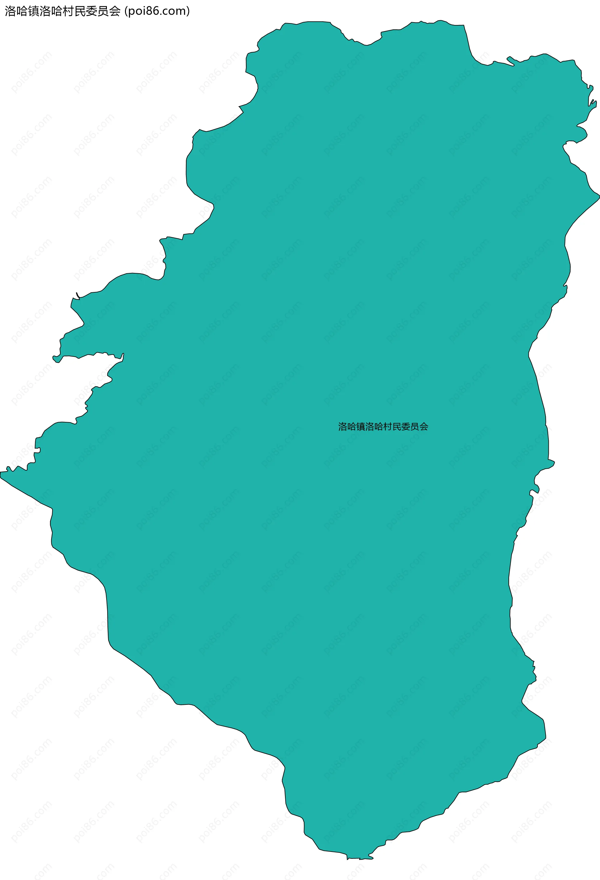 洛哈镇洛哈村民委员会边界地图