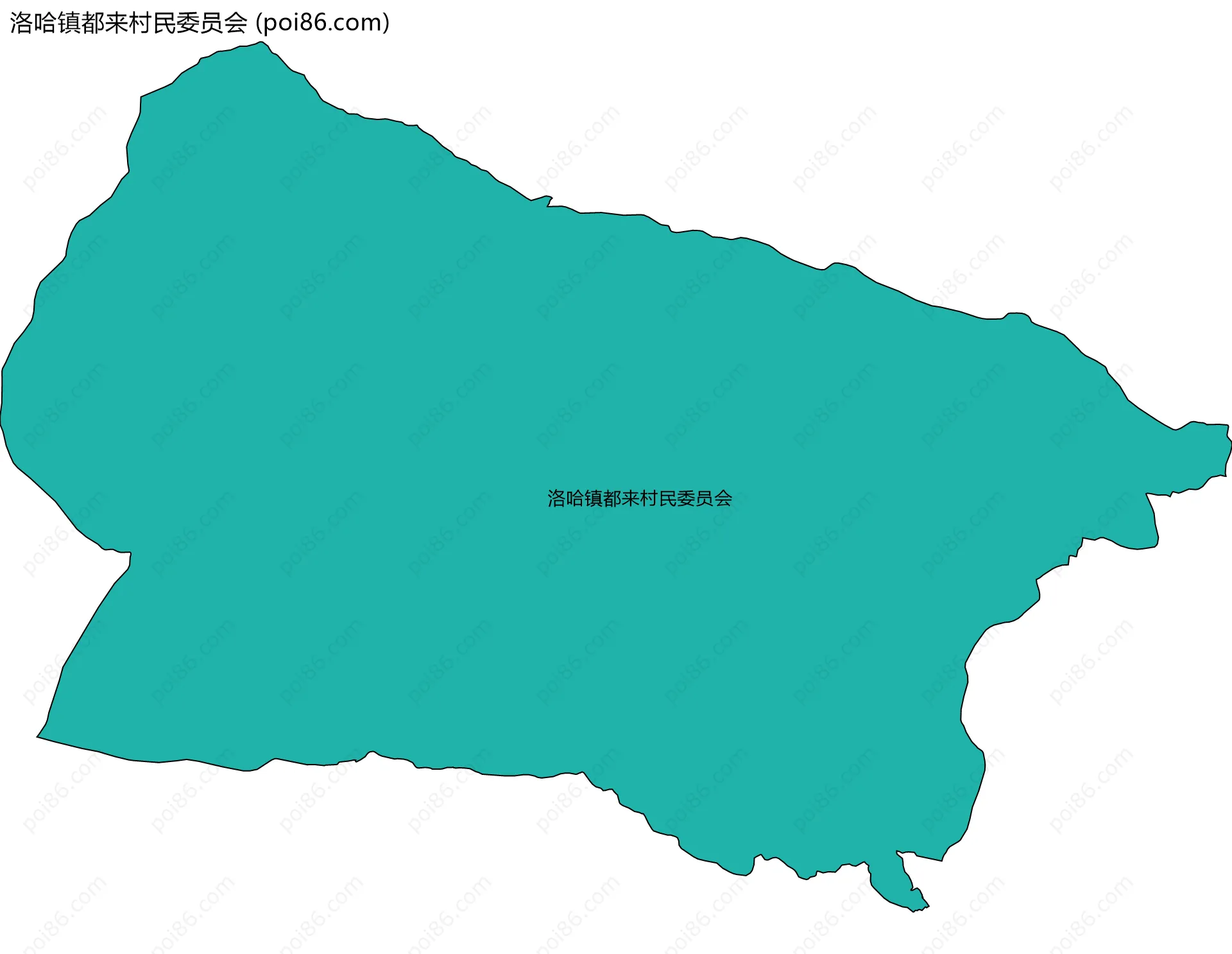 洛哈镇都来村民委员会边界地图