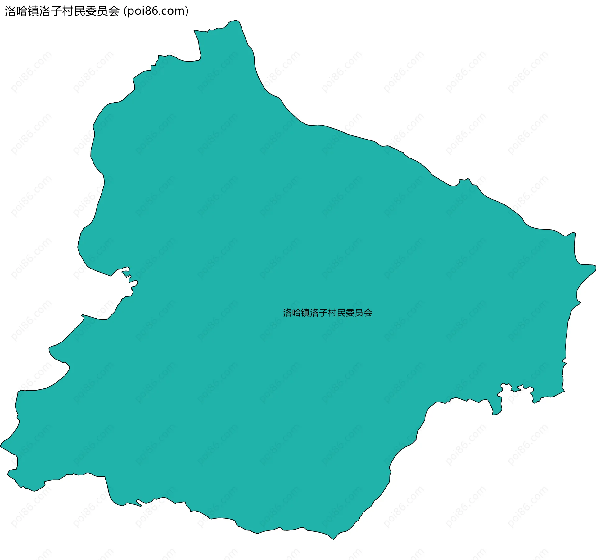 洛哈镇洛子村民委员会边界地图