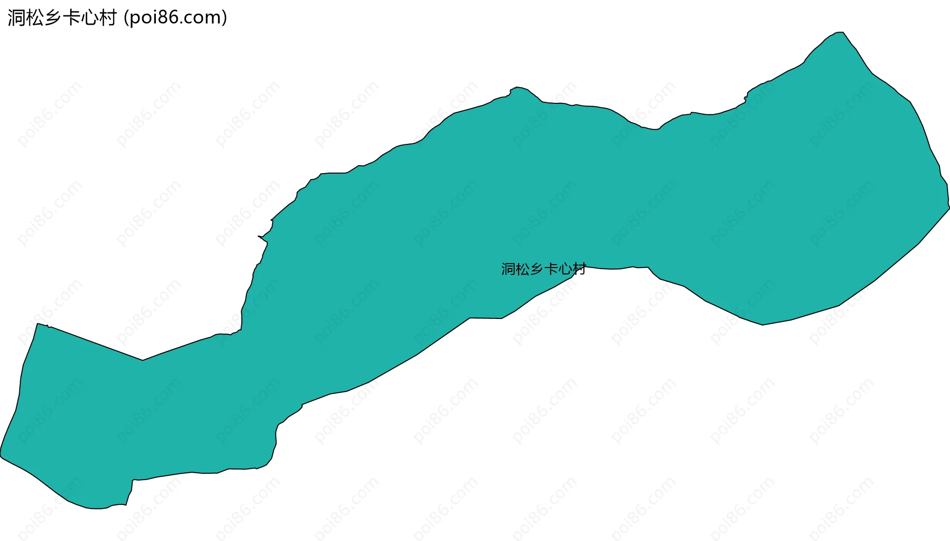 洞松乡卡心村边界地图