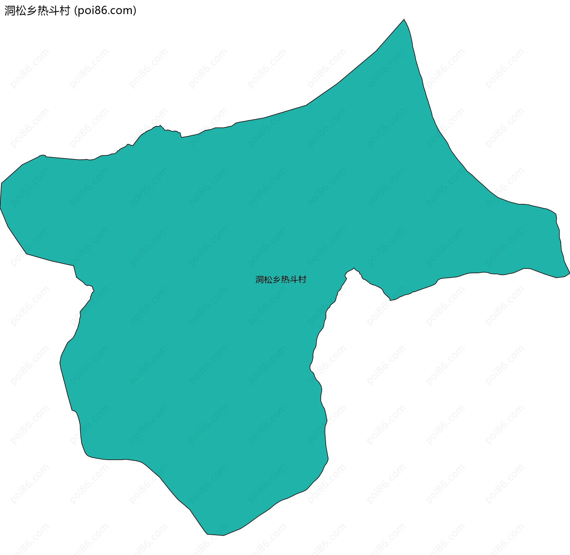 洞松乡热斗村边界地图