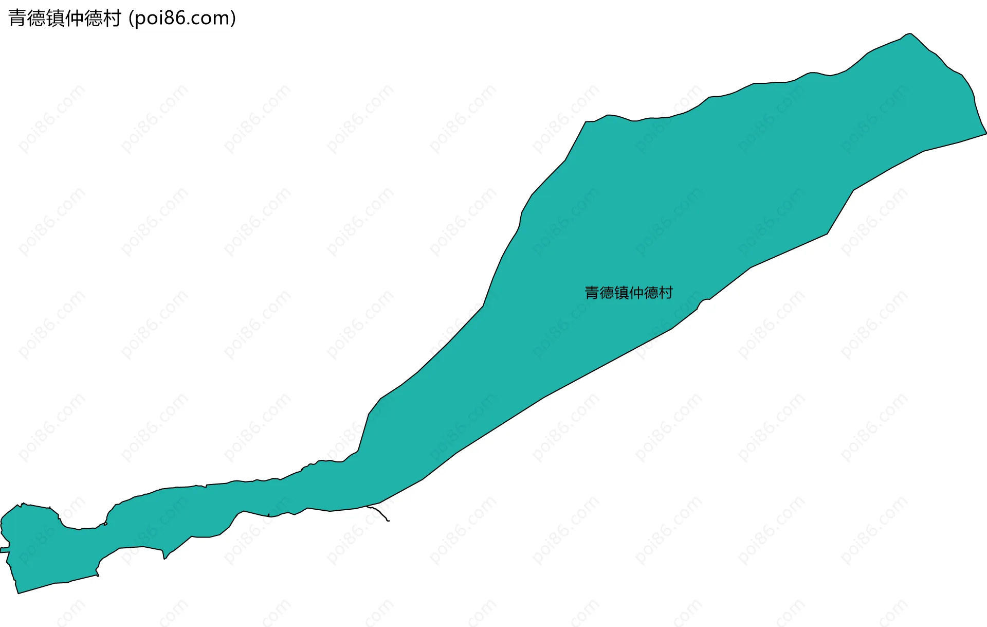 青德镇仲德村边界地图