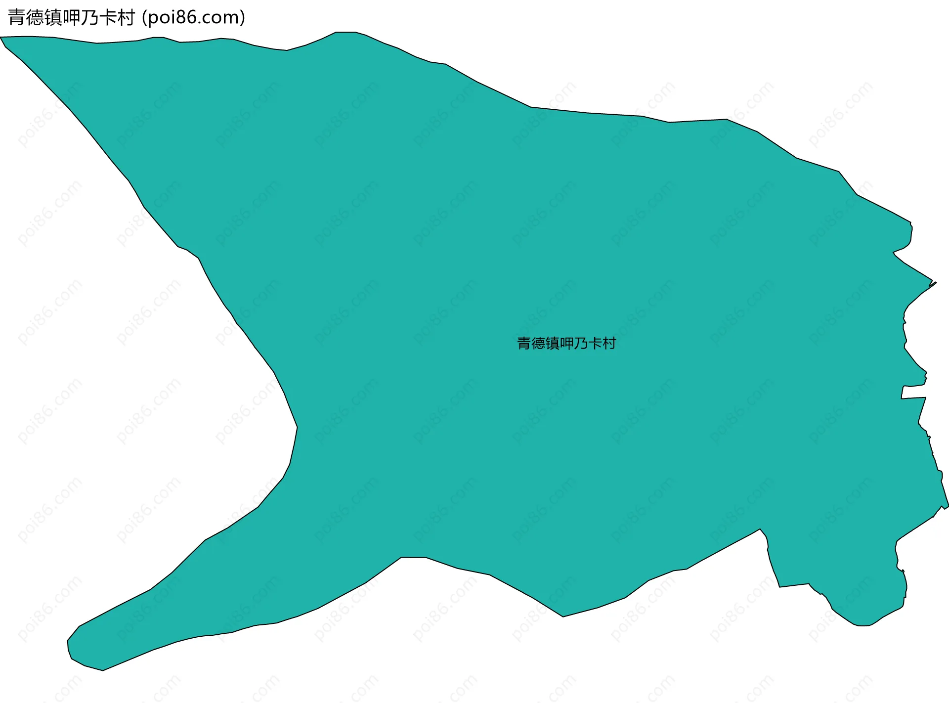 青德镇呷乃卡村边界地图