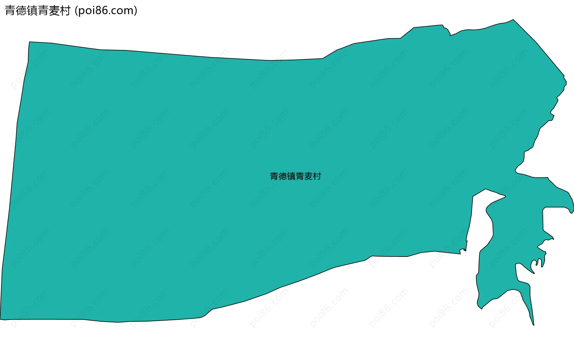 青德镇青麦村边界地图